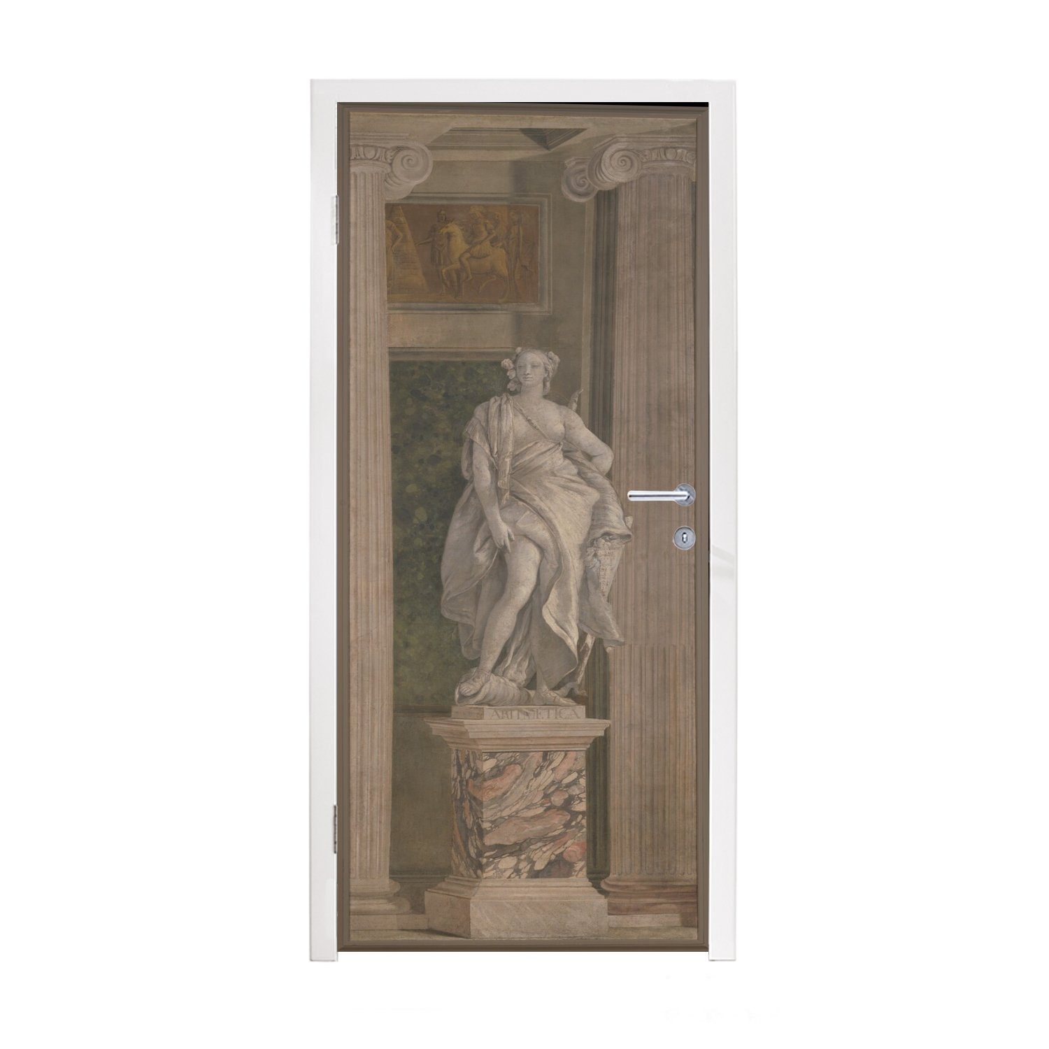 MuchoWow Türtapete Mathe - Gemälde von Giovanni Battista Tiepolo, Matt, bedruckt, (1 St), Fototapete für Tür, Türaufkleber, 75x205 cm