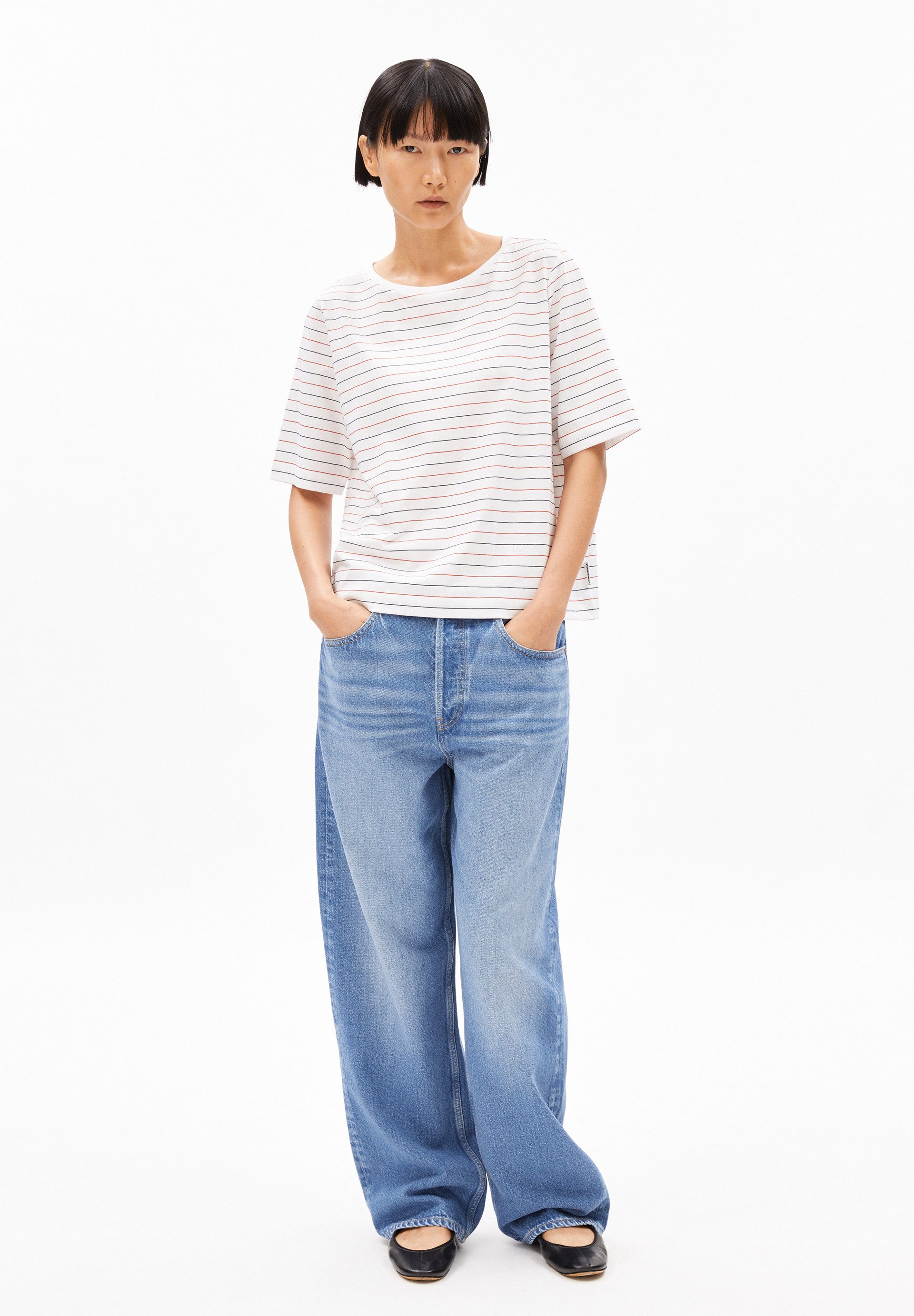 Armedangels T-Shirt FINIAA FRENCH RIVIERAA T-Shirt aus Bio-Baumwolle Loose günstig online kaufen