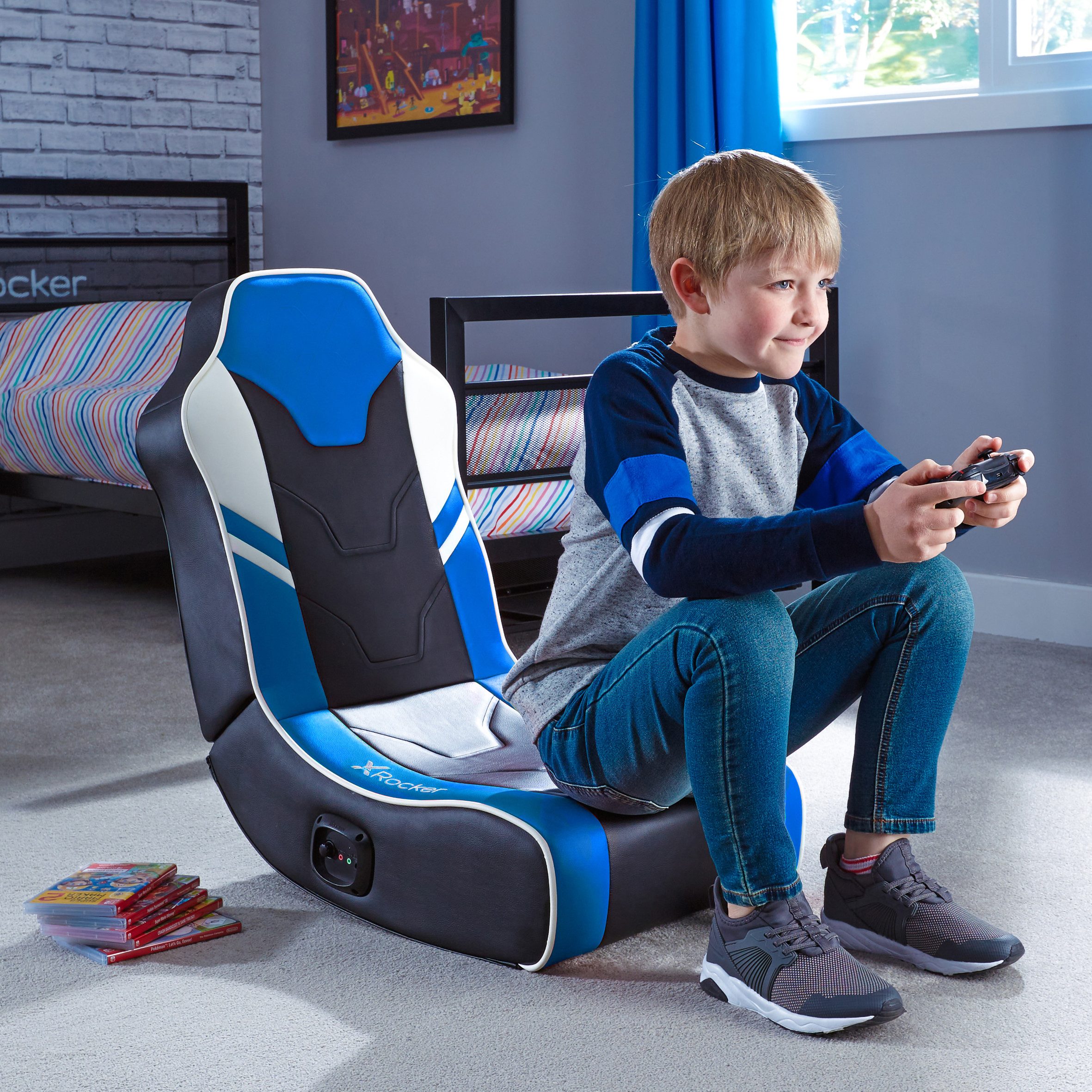 X Rocker Kindersessel Shadow 2.0 Floor Rocker Gaming Sessel mit 2.0 Audiosy günstig online kaufen