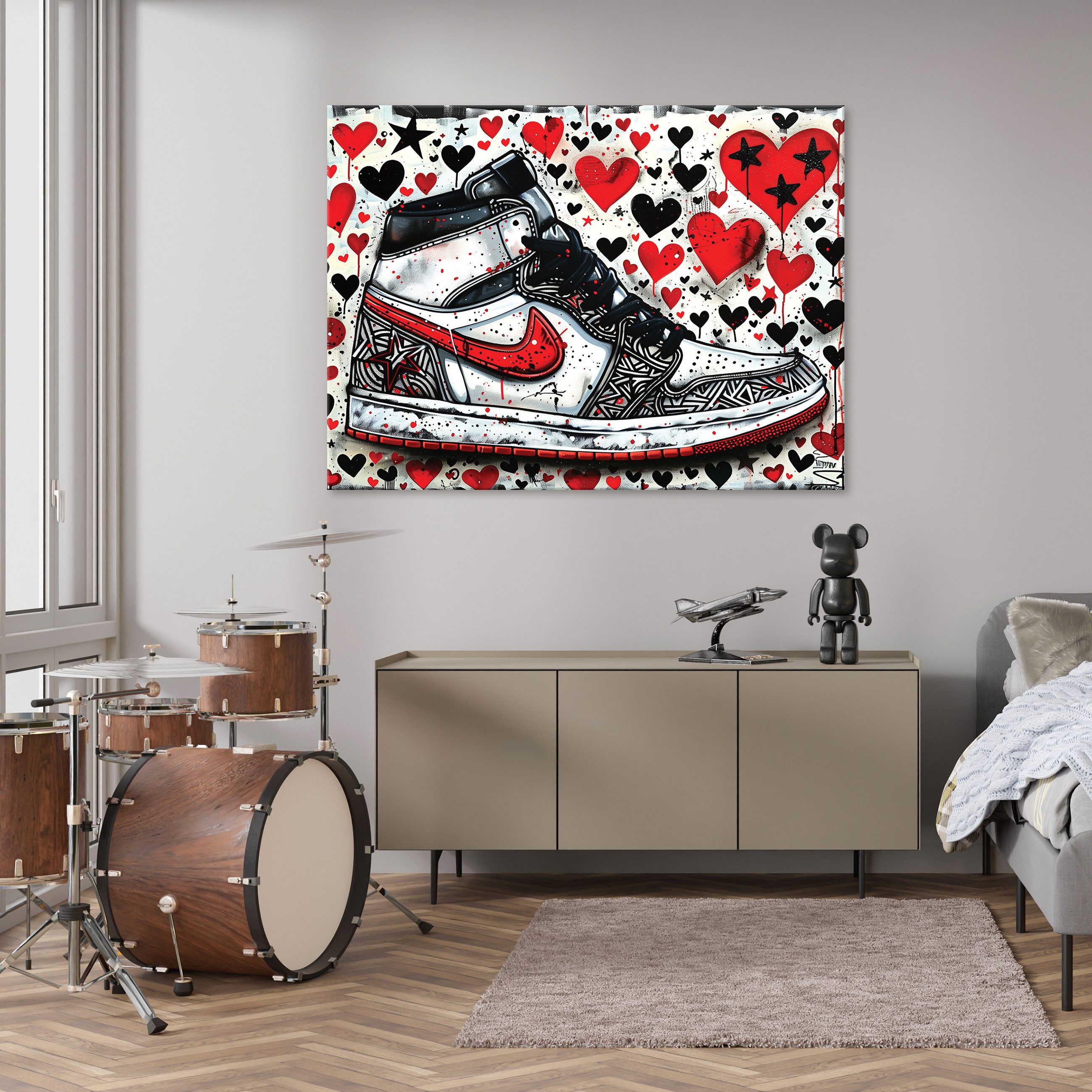 Wallarena Leinwandbild Schuh Sneaker Abstrakt Wand günstig online kaufen
