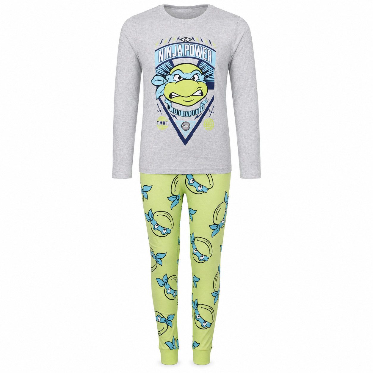 Teenage Mutant Ninja Turtles Schlafanzug Teenage Mutant Ninja Turtles Kinder Jungen langarm Pyjama Gr. 110 bis 140