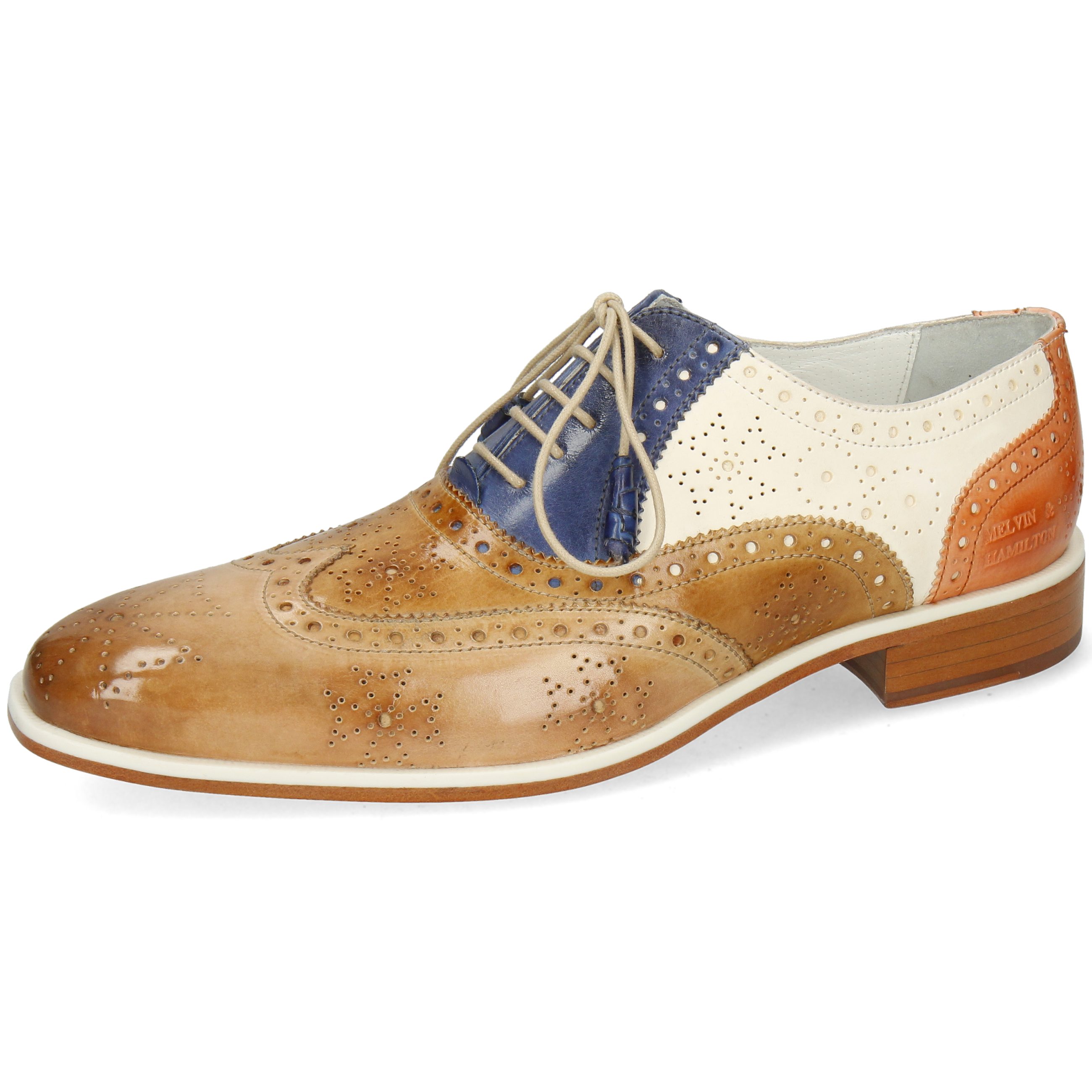 Chaussures Oxford Homme Melvin & Hamilton Jeff 28 - Cuir Végetal, Semelle Cuir & Gomme, Bout Pointu - Style Classique - 10