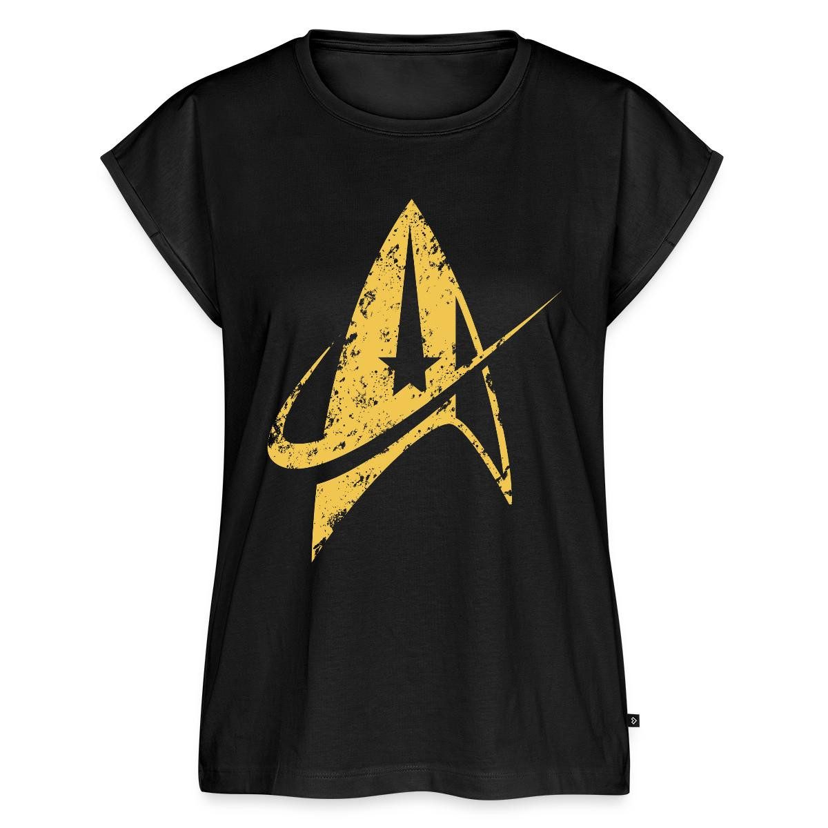 T-Shirt Star Trek Discovery Delta Abzeichen Gold Frauen Casual T-Shirt