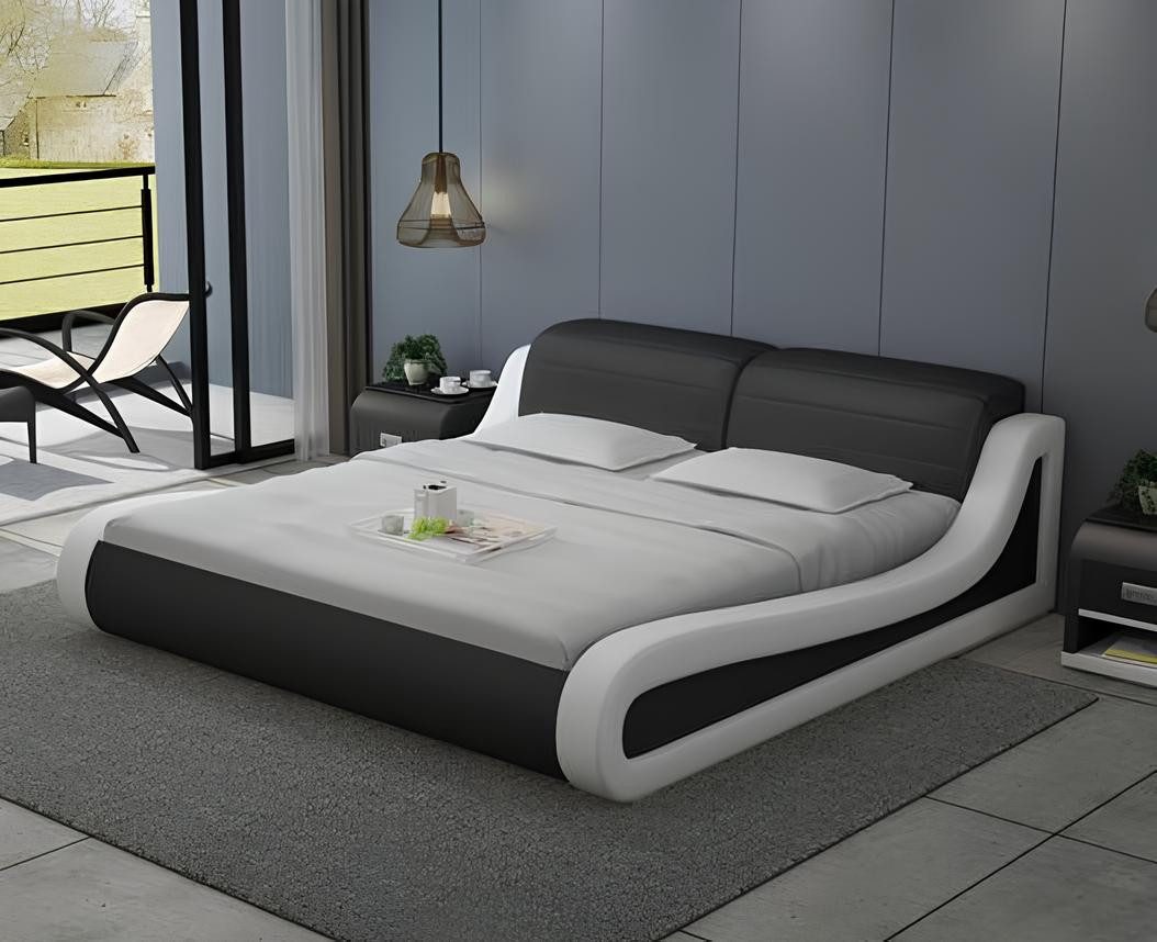 JVmoebel, Wasserbett Hotel Doppelbett Betten + USB Komplett Lederbett Wasserbett