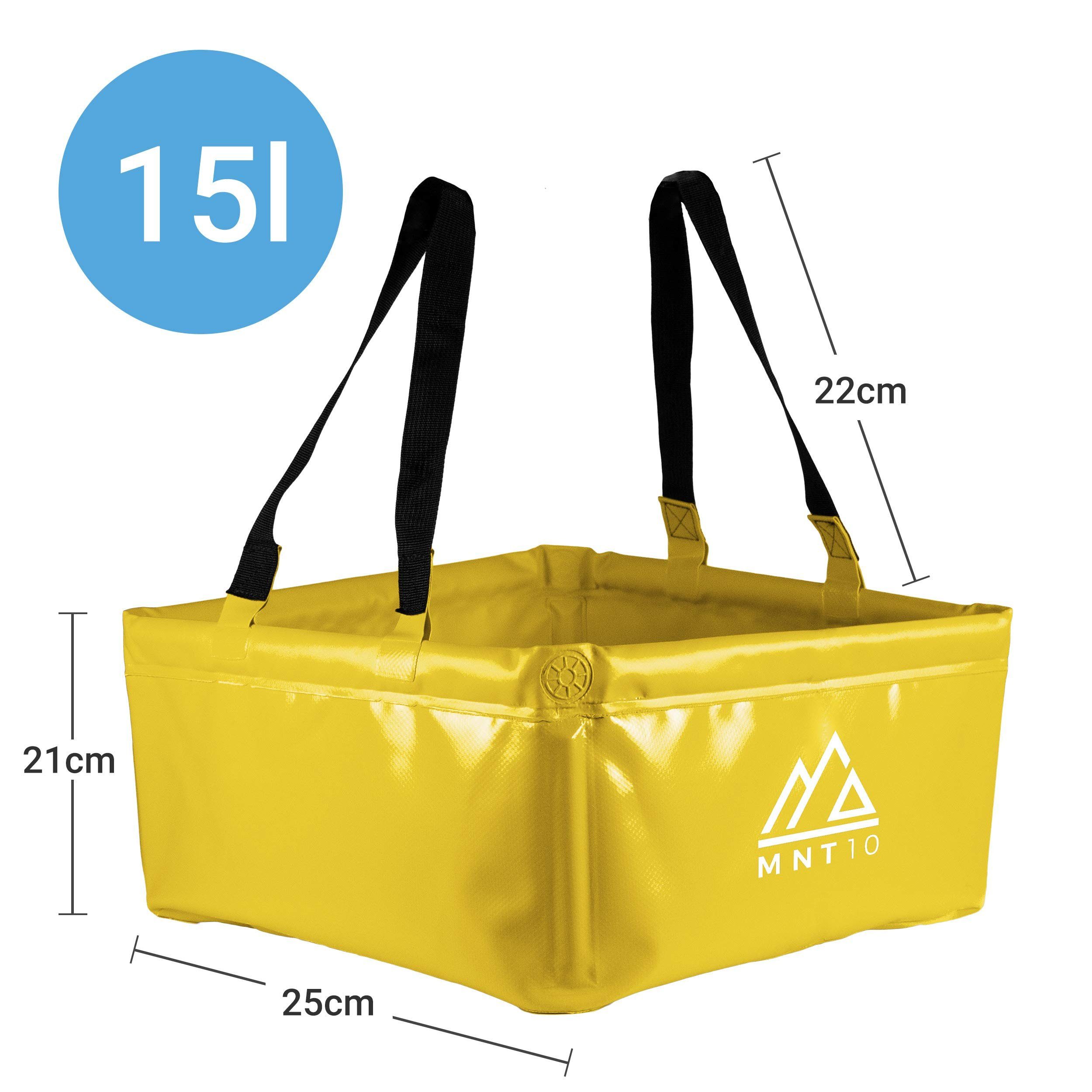 Robuste I Camping Spülschüssel Outdoor 15L 20L I Faltbare Waschschüssel Falteimer Faltschüssel Als MNT10 & 15L Gelb Camping Camping-Waschschüssel,