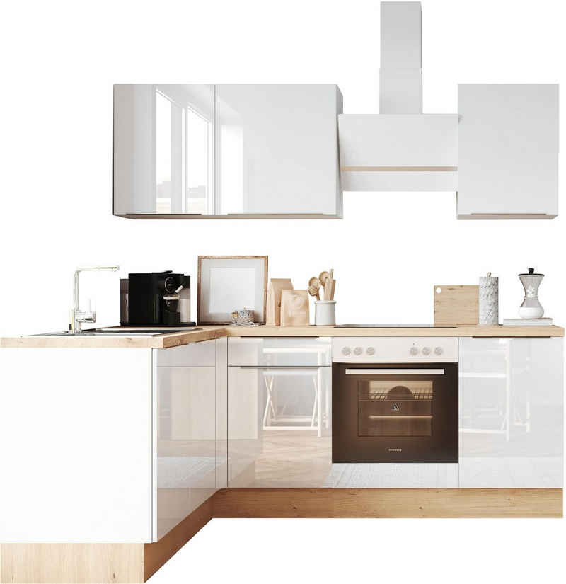 RESPEKTA Winkelküche Safado aus der Serie Marleen, Breite 220 cm, mit Soft-Close, in exklusiver Konfiguration für OTTO