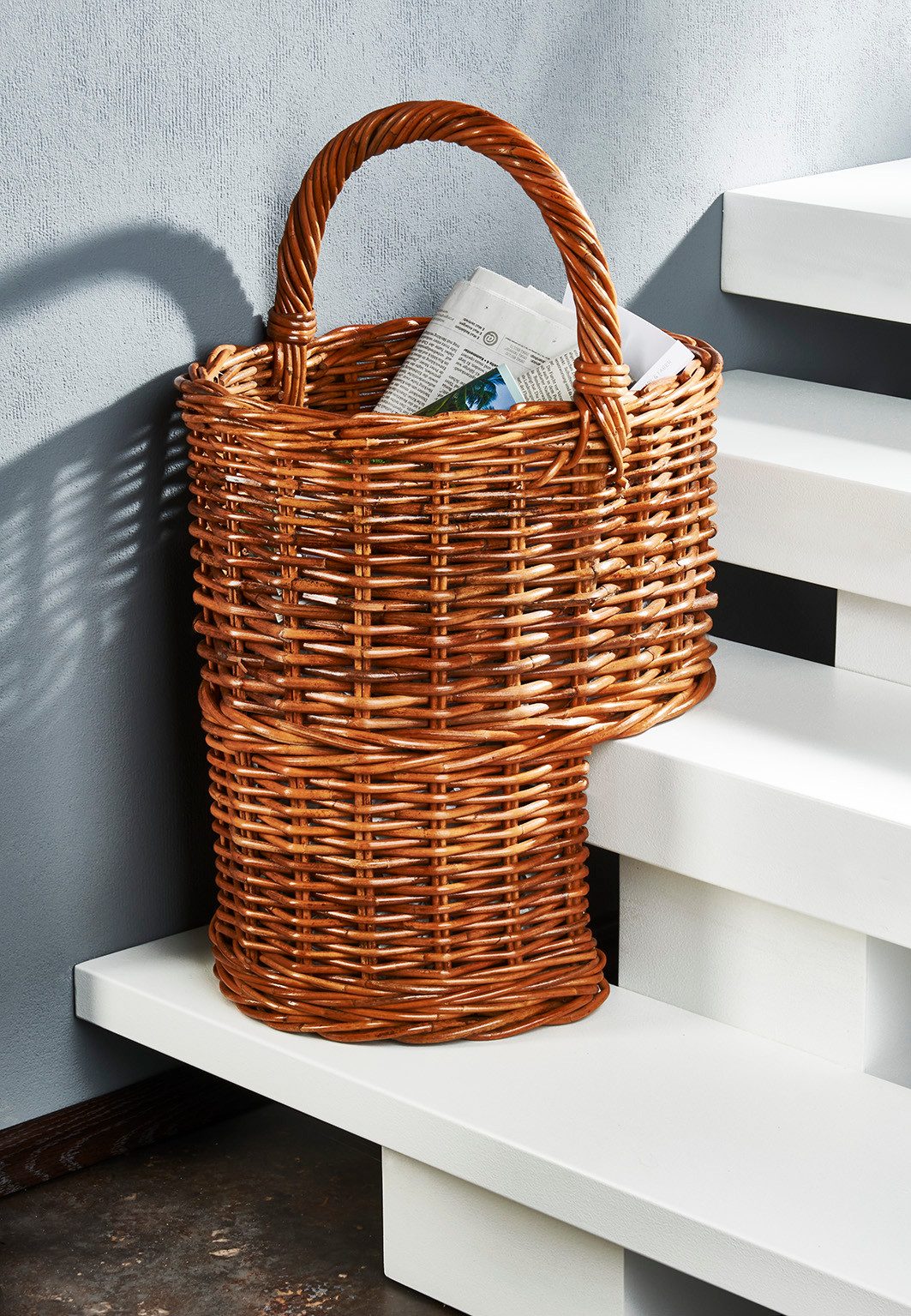 Kobolo Aufbewahrungskorb Treppenkorb Korb aus Rattan günstig online kaufen