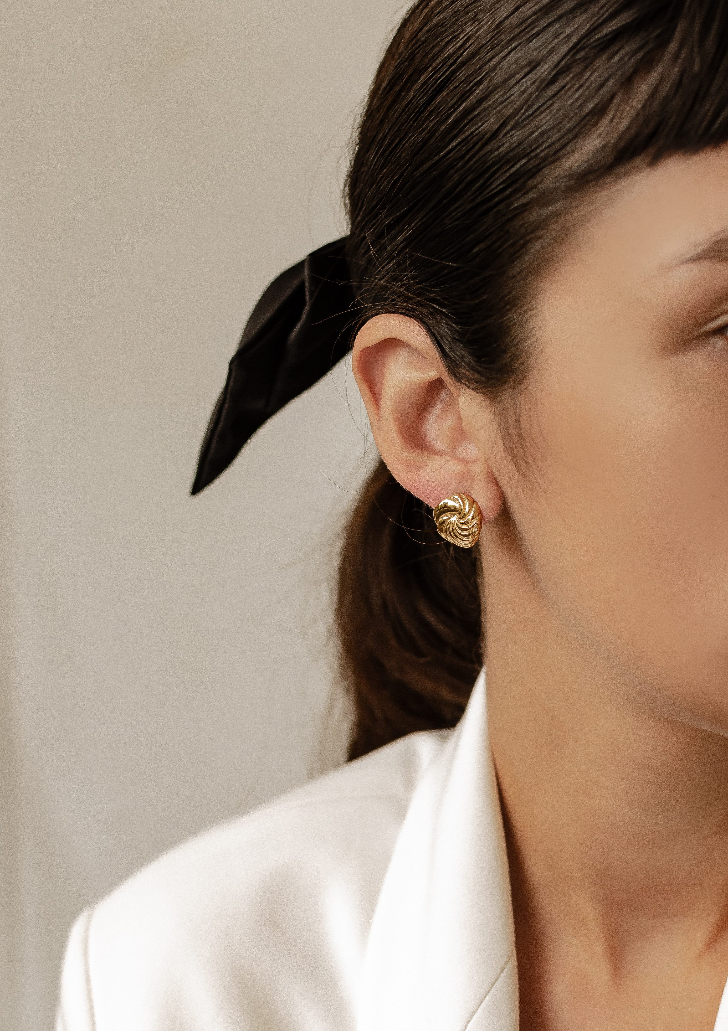 Hey Happiness Paar Ohrstecker Spirale Ohrringe, Big Drop Ohrringe, Abstrakt günstig online kaufen