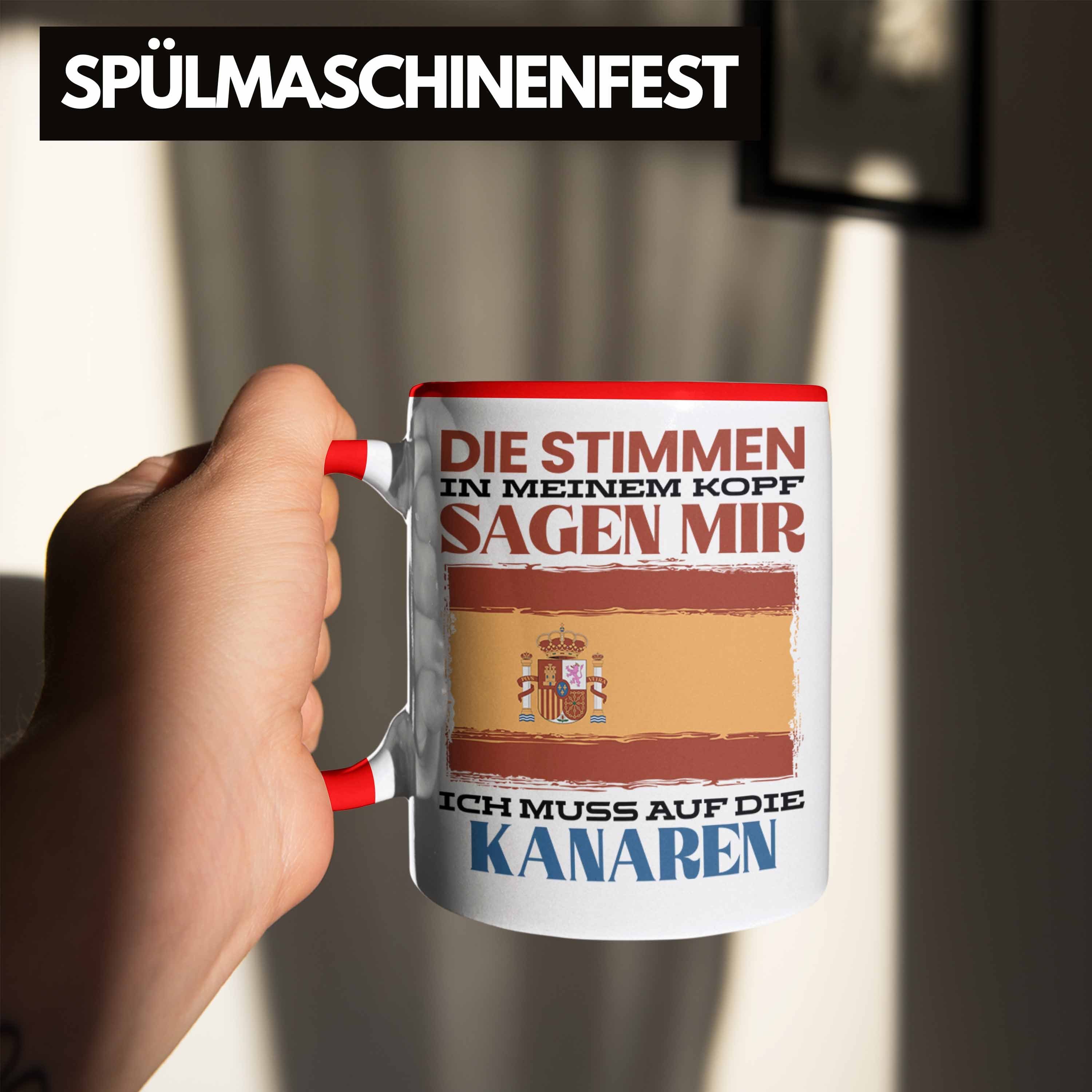 - Geschenk Tasse Trendation Urlaub Gesch Rot Spanier Heimat Spruch Kanaren Tasse Trendation