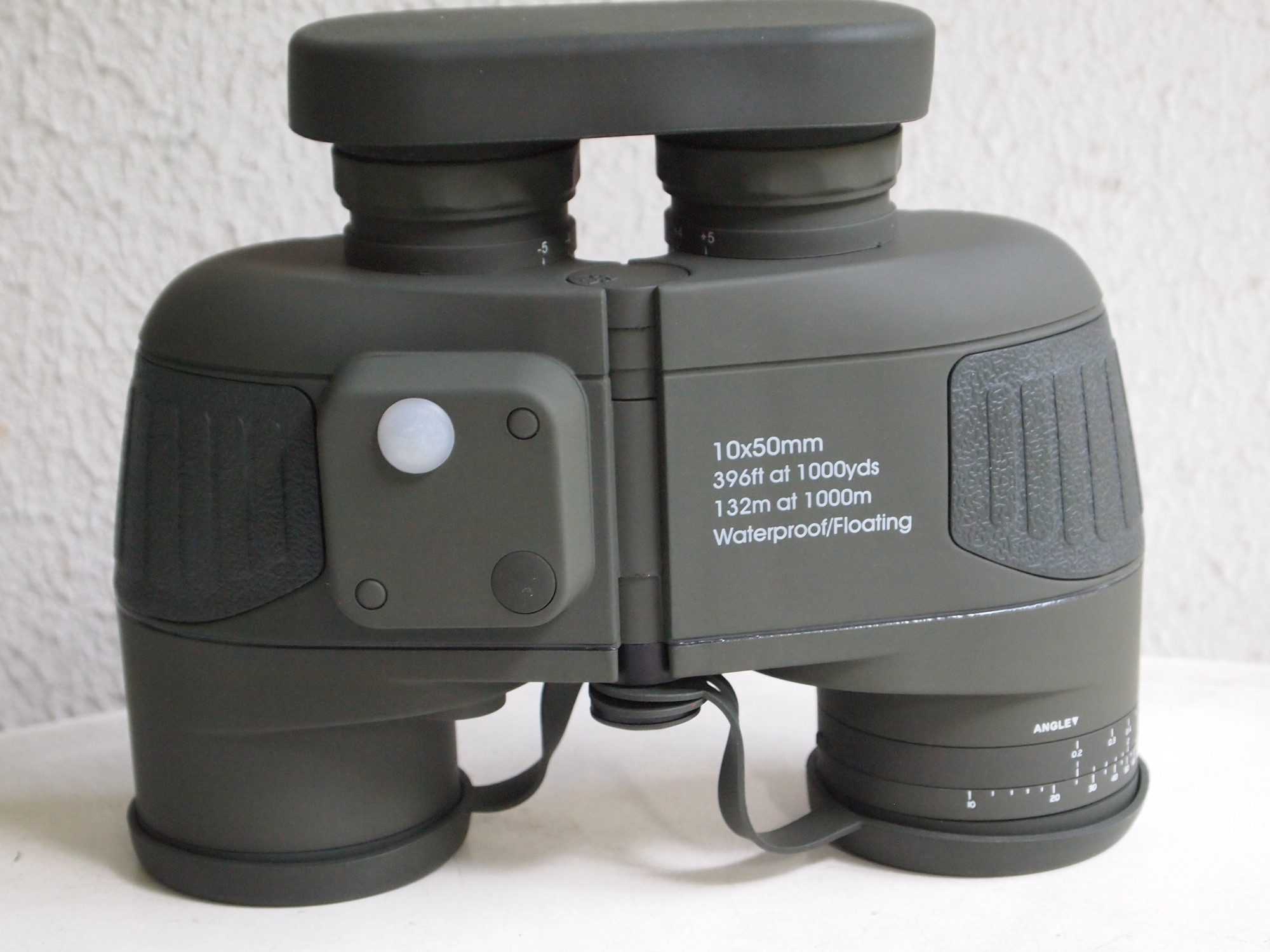 Militär Marine Fernglas 10x50, BAK4 Porro - Prismen, 360° Kompass Fernglas