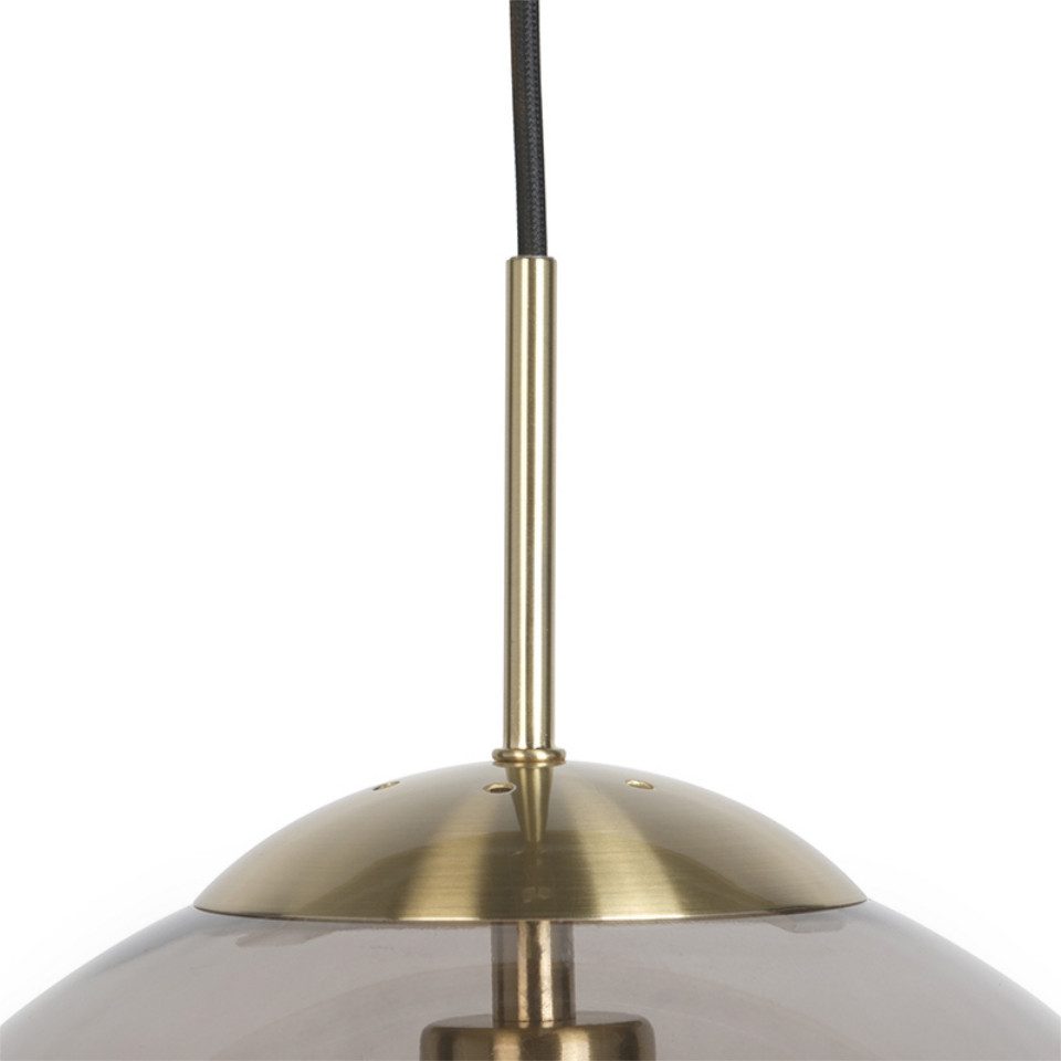 Qazqa Pendelleuchte Ball, Dimmbar, LED wechselbar, Warmweiß, QAZQA Hängeleuchte, e27, Gold, Glas, Modern