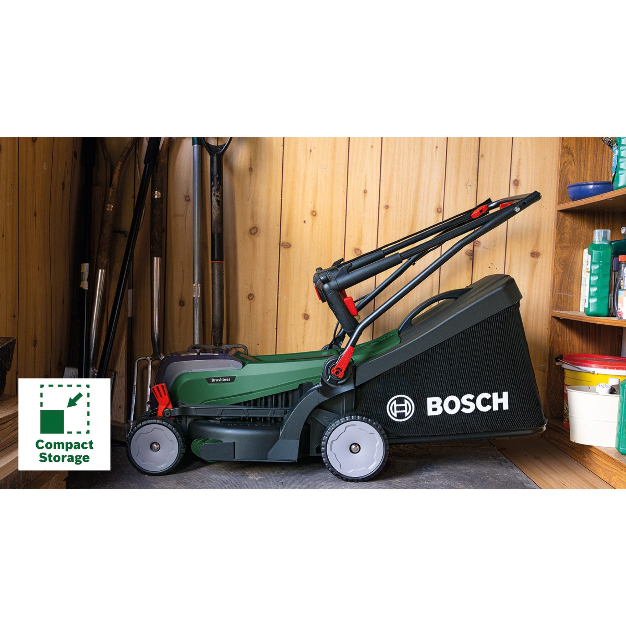 Bosch Professional Akkurasenmäher Bosch Heimwerken & Garten Akku-Rasenmäher, 37 cm Schnittbreite, (2x Li-Ionen Akku 4,0Ah, POWER FOR ALL ALLIANCE) – Bild 5 von 5