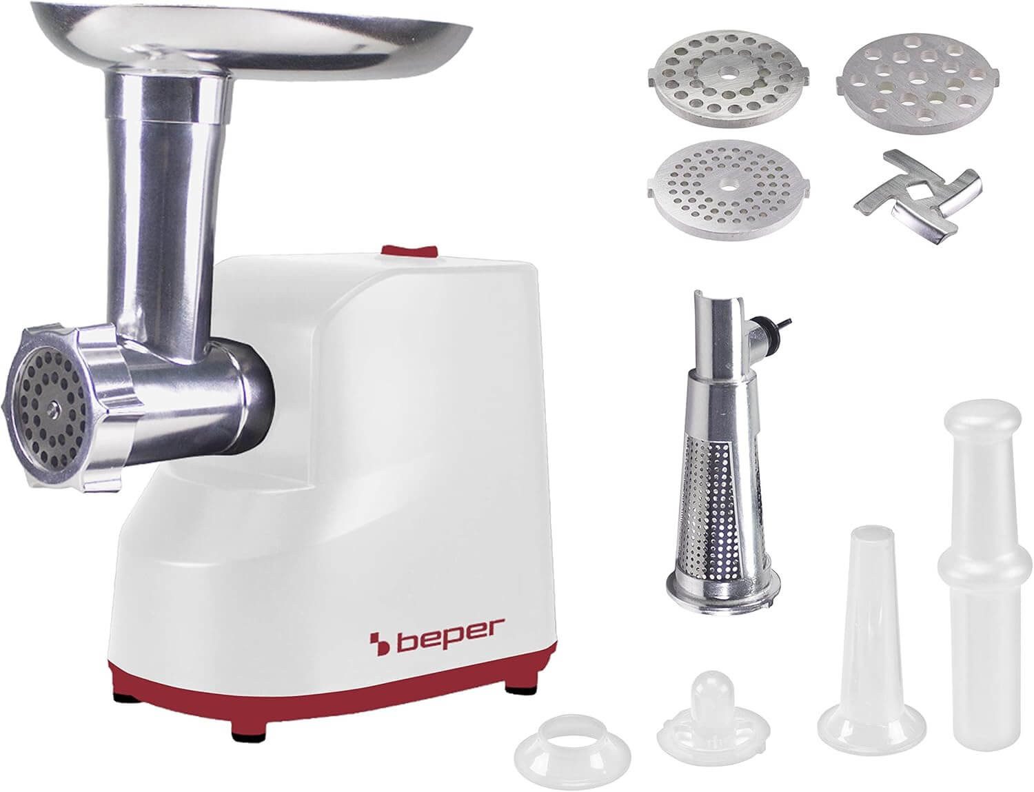 Beper Küchenmaschine P102ROB200, 1200 W, 1200 W Motor, 3 Matrizen, Reverse-Funktion, Zubehör, leicht reinigen