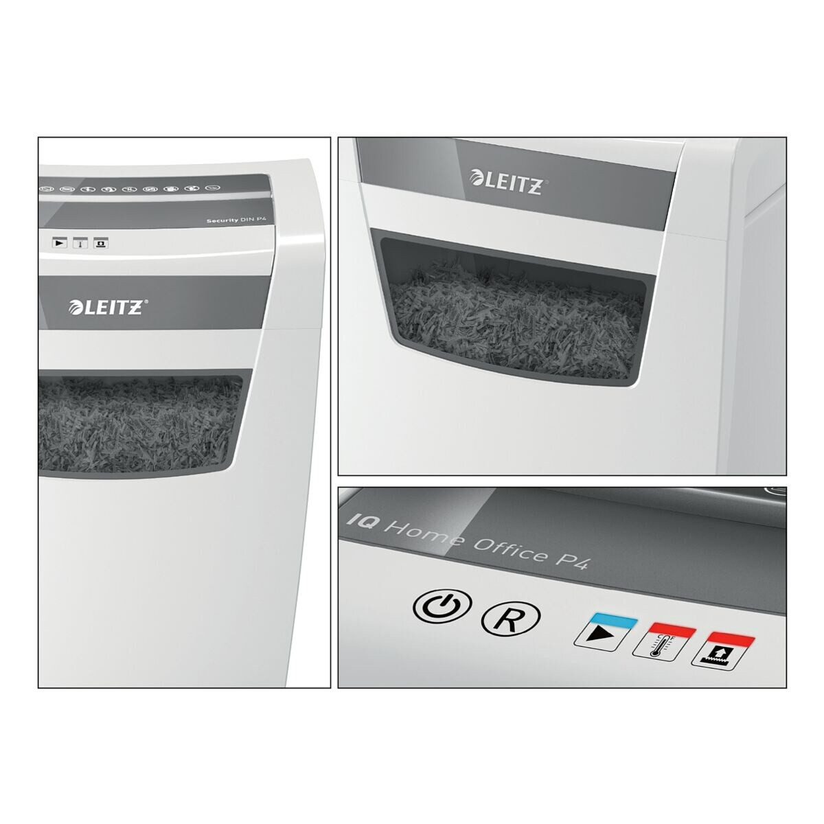 LEITZ Aktenvernichter Home Office P4, Partikelschnitt 4x28 mm, bis 10 Blatt, 23 Liter