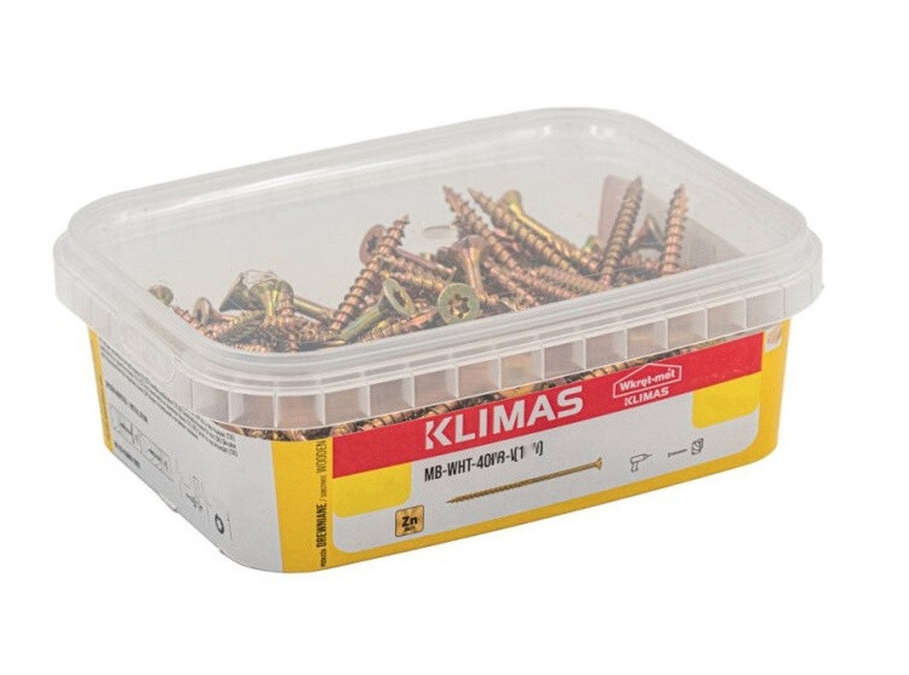 Klimas Holzbauschraube Senkkopfschraube Gelb Masterbox
