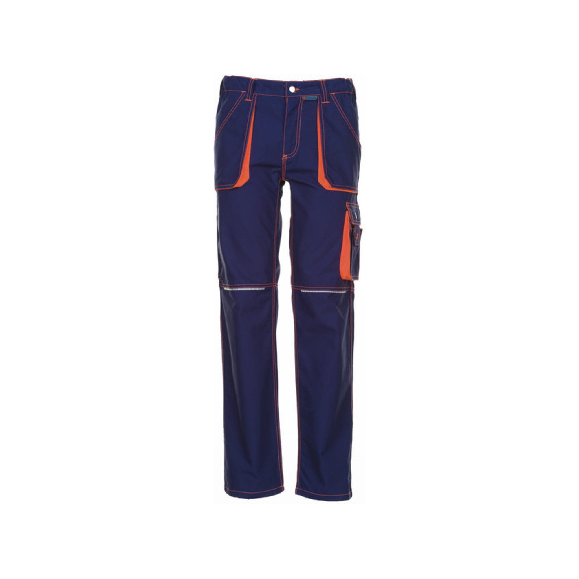 Planam 3/4-Hose Planam Bundhose Basalt Neon marine/orange 44