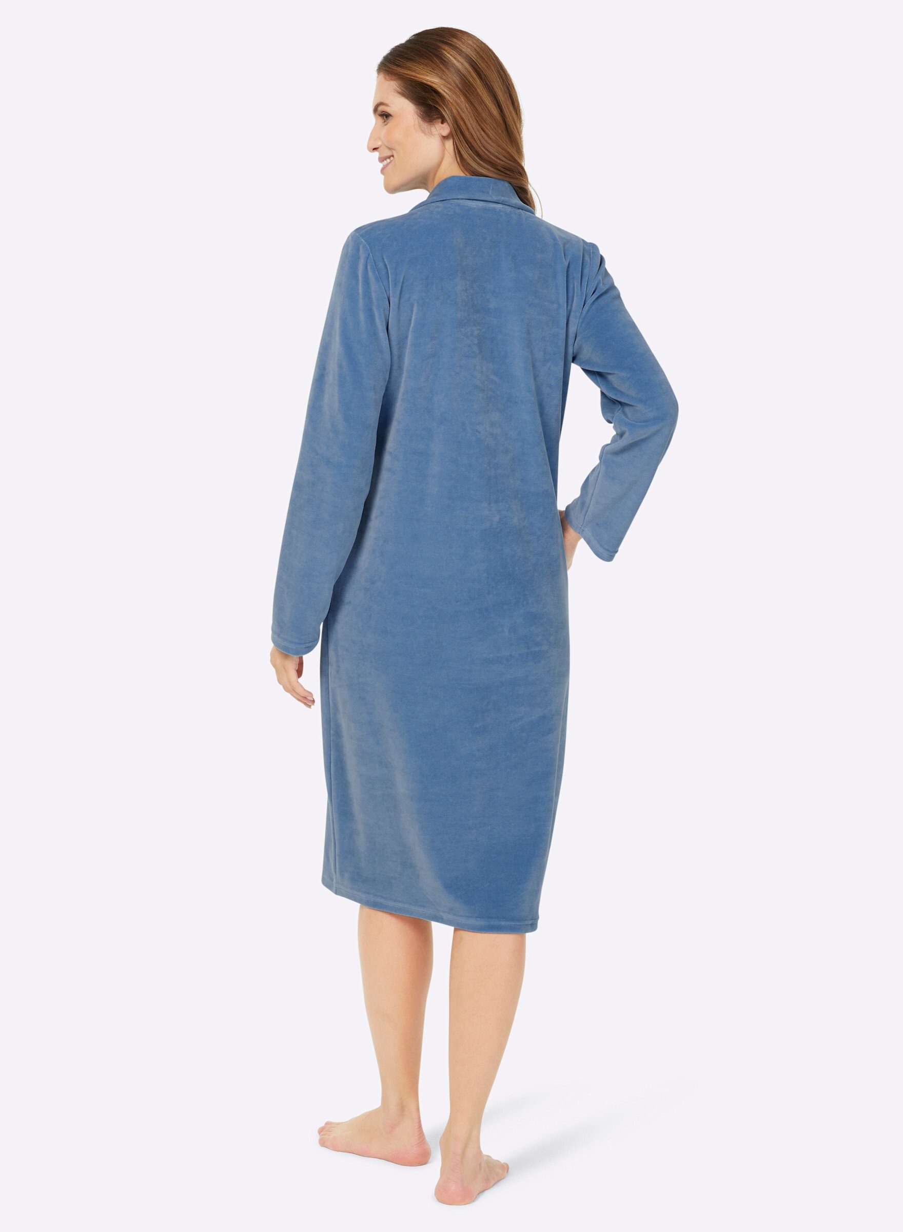 Witt Morgenmantel Morgenmantel ., Baumwolle, Reißverschluss, Nicki günstig online kaufen