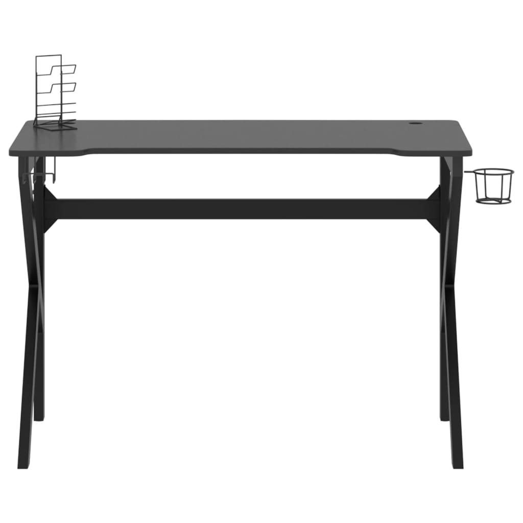 vidaXL Gamingtisch in Schwarz (LxBxH: 110x60x75 cm)
