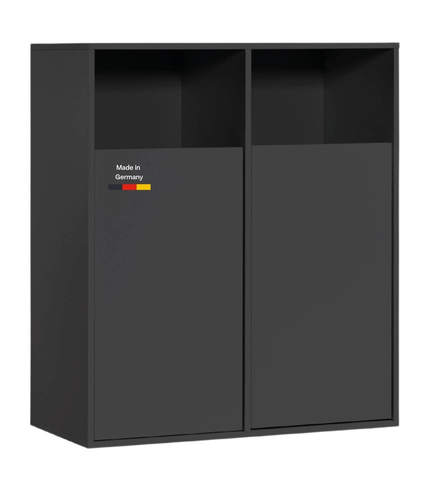 mokebo Wäscheschrank Der Wäschehüter (2-türig) Made in Germany, Wäschesammler, mit Magnetverschluss in Schwarz