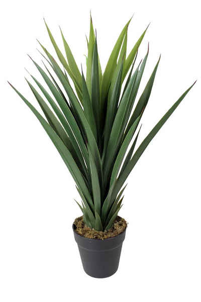 Kunstpflanze künstliche Yucca Palme 51 Blätter Real Touch Yucca, Arnusa, Höhe 60 cm, Zimmerpflanze im Topf