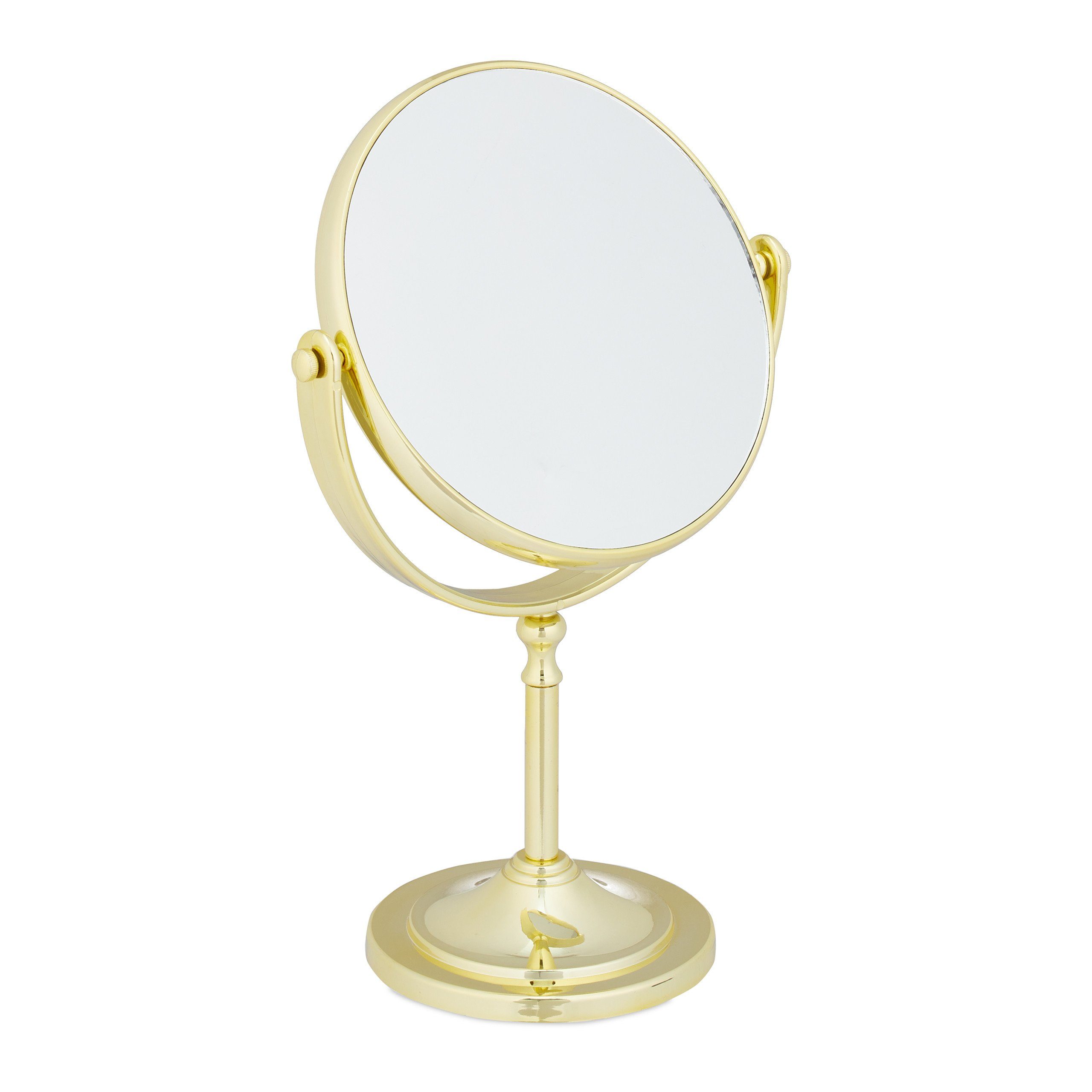 relaxdays Kosmetikspiegel »Kosmetikspiegel mit Vergrößerung gold« online  kaufen | OTTO