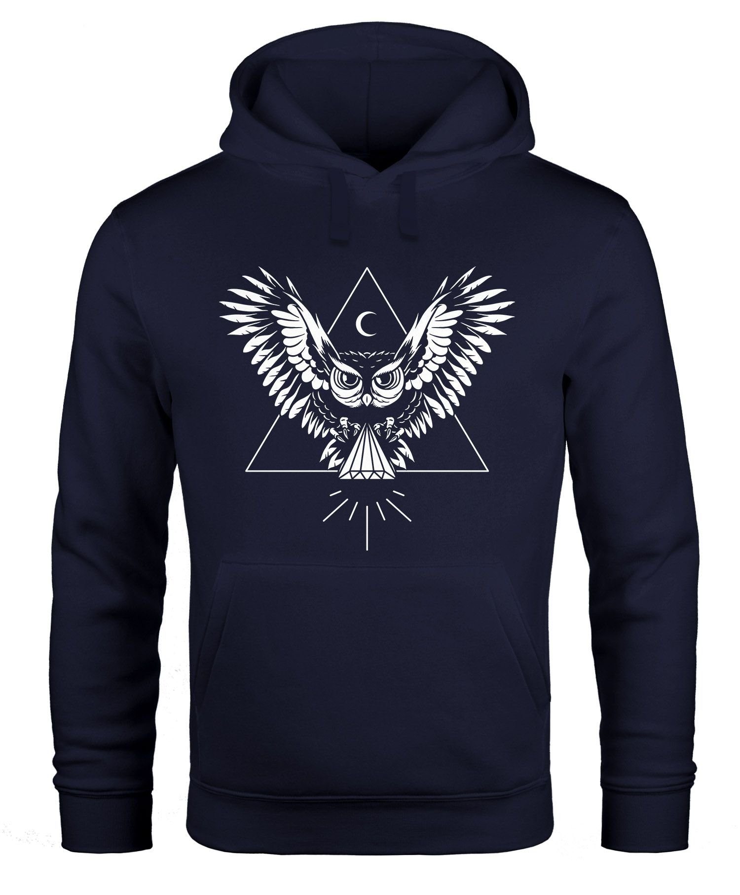 Hoodie Hoodie Herren Eule Kapuzen-Pullover