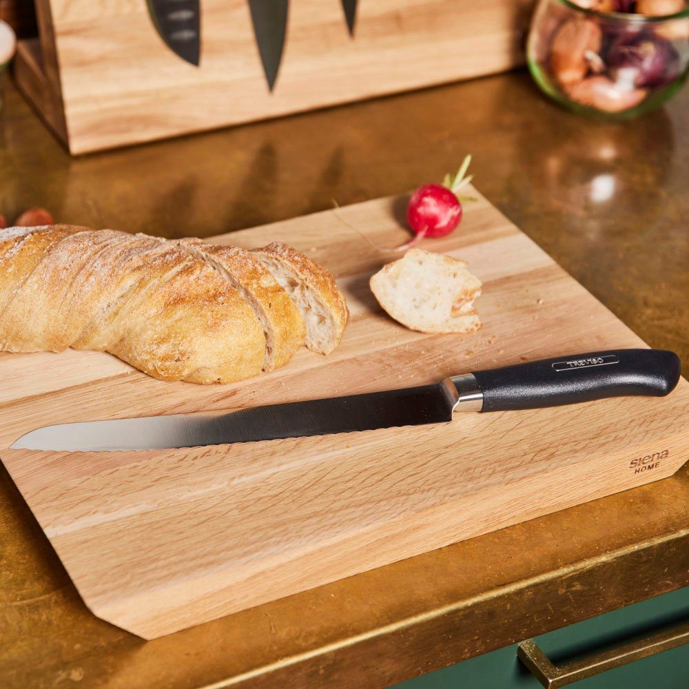 Siena Home Brotmesser Treviso, zackigem für Brot, Wellenschliff, cm 21 mit ideal