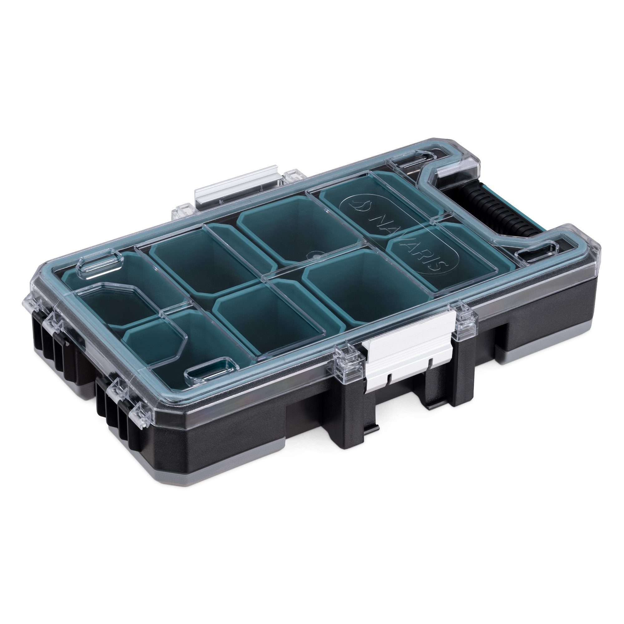 Werkzeugbox Sortierkasten wasserdicht - 22,7x38,5x8cm - herausnehmbare Fächer