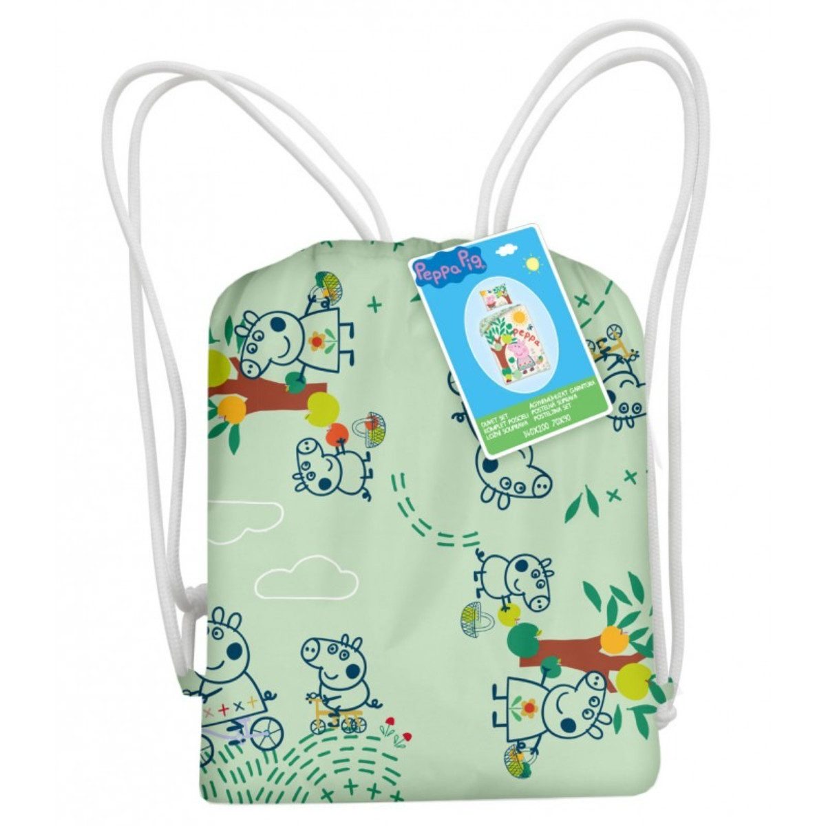 Peppa Pig Bettwäsche Bettwäsche Set Baumwolle Bettdecke 140 × 200 cm mit 70 × 90 cm Kissen, Baumwolle, 2 teilig, perfekt für komfortables Schlafklima