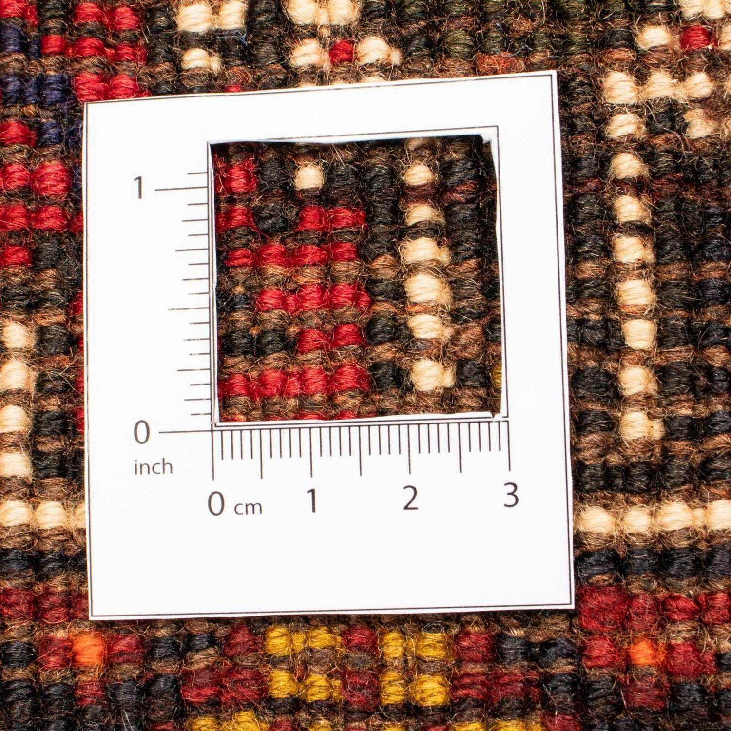 10 mm, Shiraz cm, 298 rechteckig, 208 morgenland, mit Wollteppich Höhe: Rosso Medaillon x Unikat Zertifikat