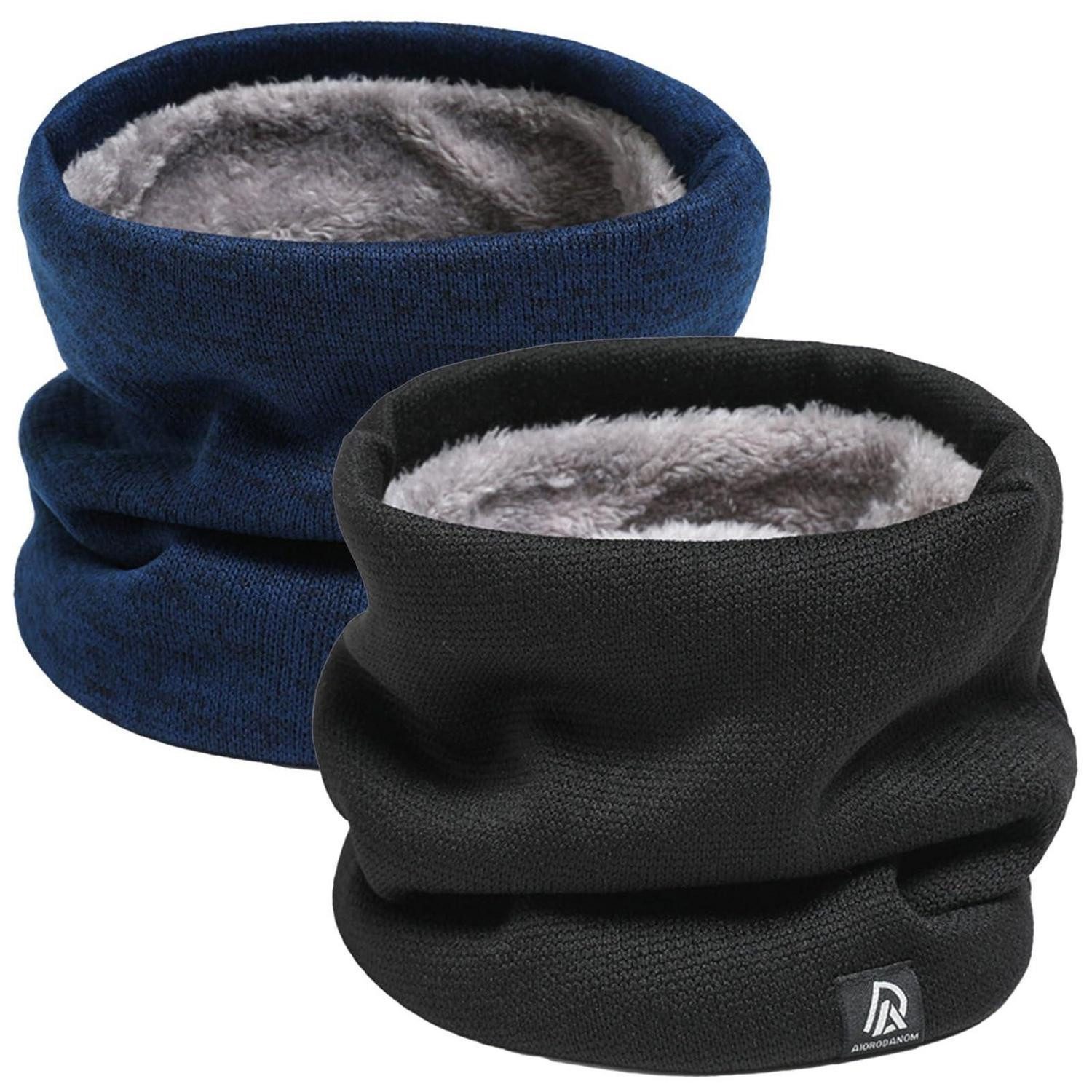 LuxusKollektion Loop Schal Herren Loop mit Fleecefutter warm, (1-St)