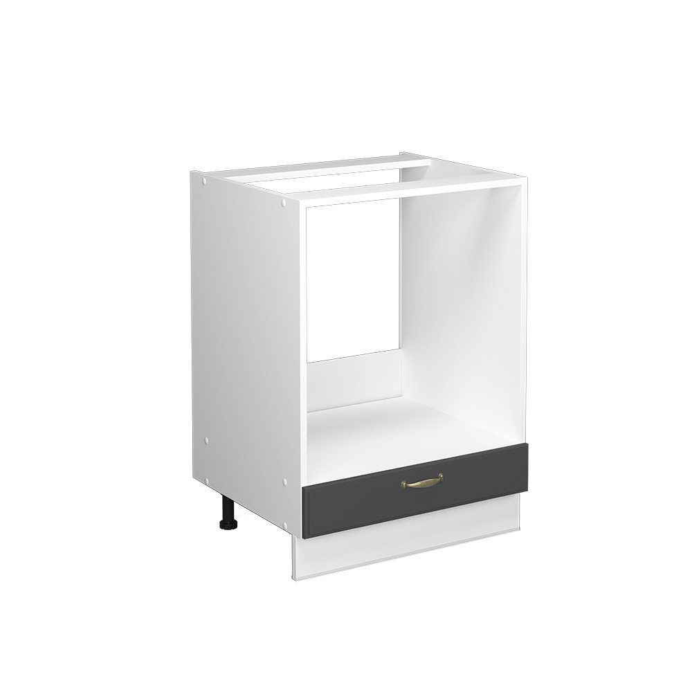 Vicco Herdumbauschrank Fame-Line, Anthrazit-Gold/Weiß, 60 cm ohne Arbeitsplatte (1-St)