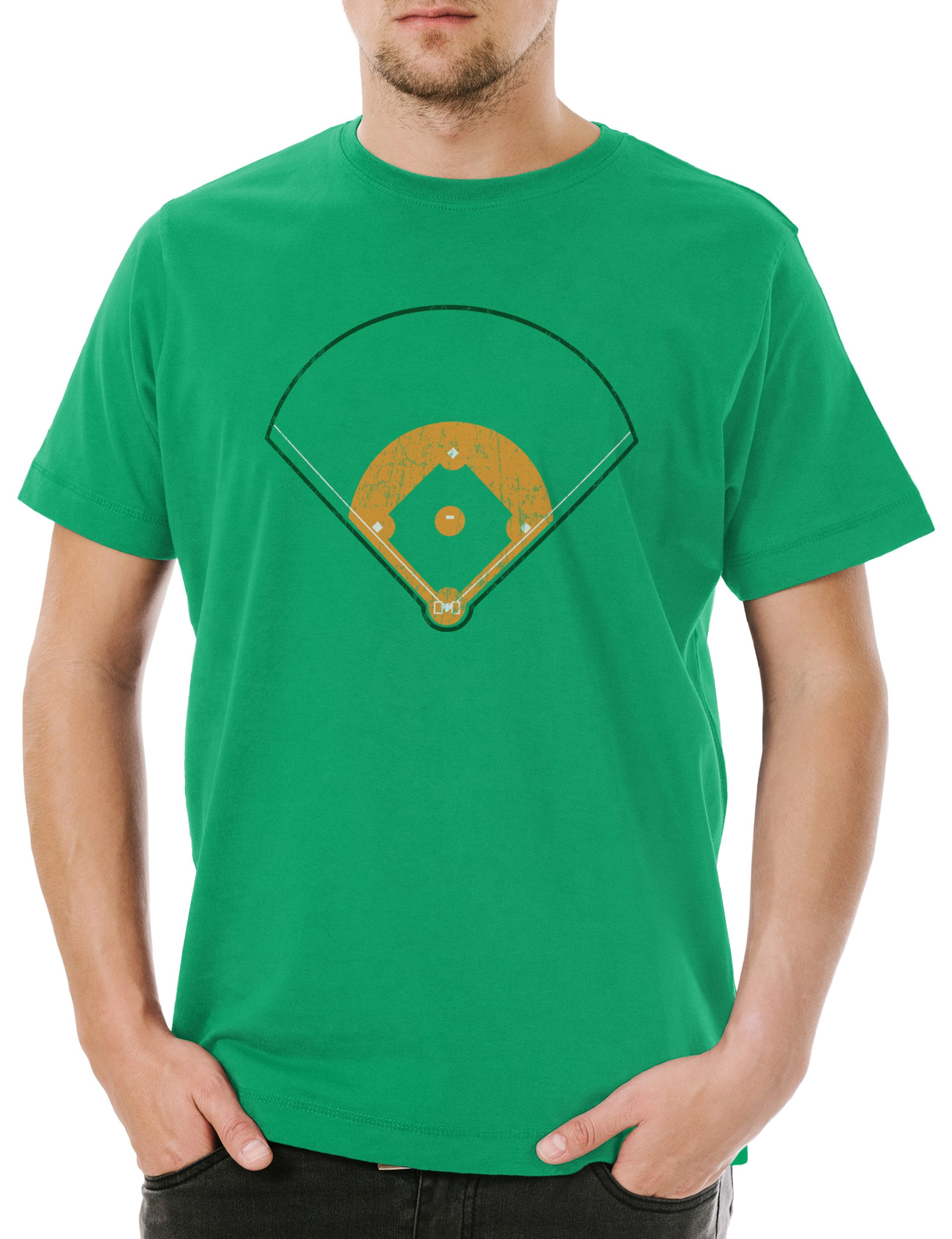 Print-Shirt Baseball Field Herren T-Shirt Player Sport Passion Love Addiction