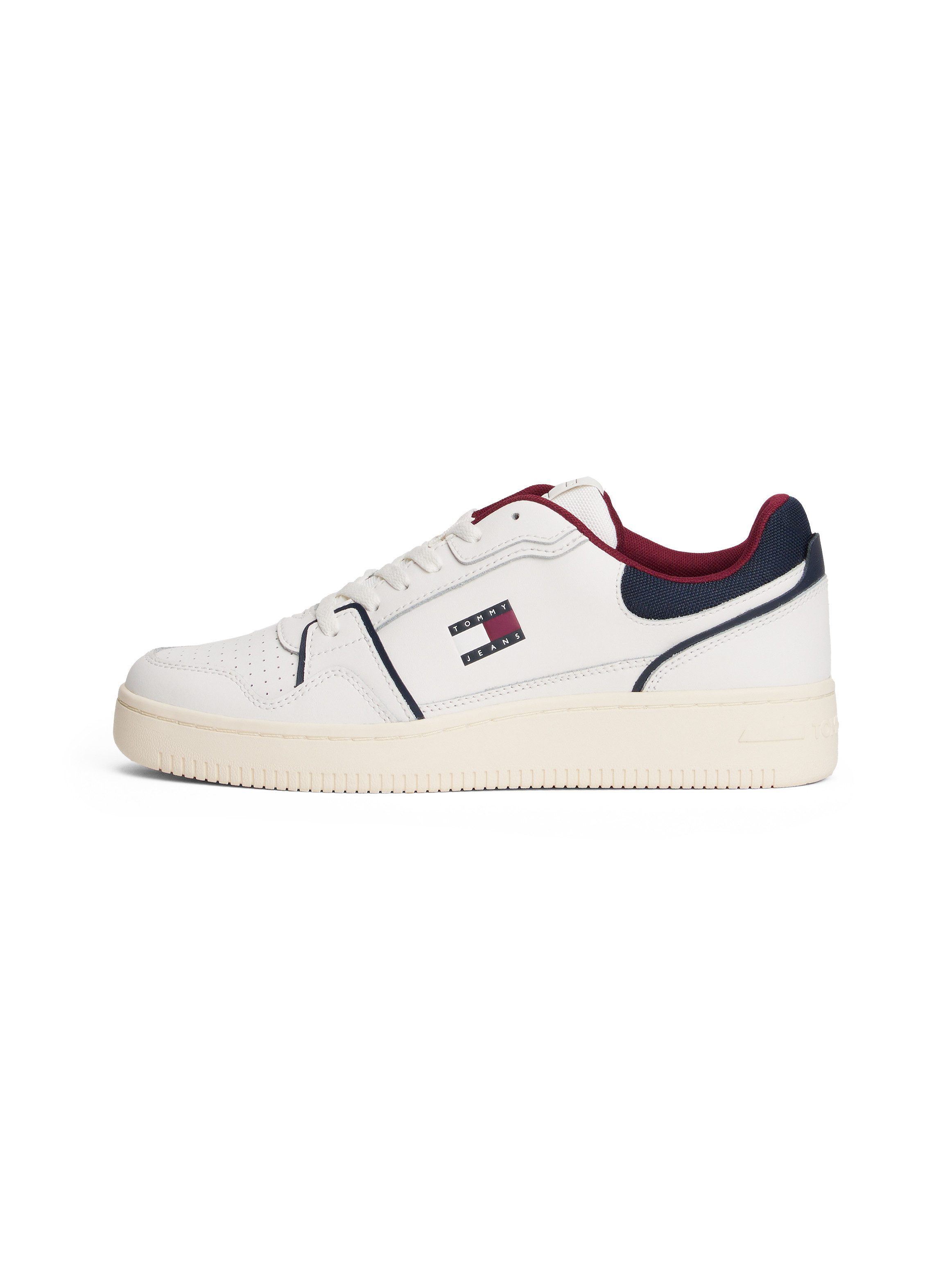 Tommy Jeans TJM RETRO BASKET Sneaker, Freizeitschuh, Halbschuh, Schnürer mit Lochmuster – Bild 5 von 5