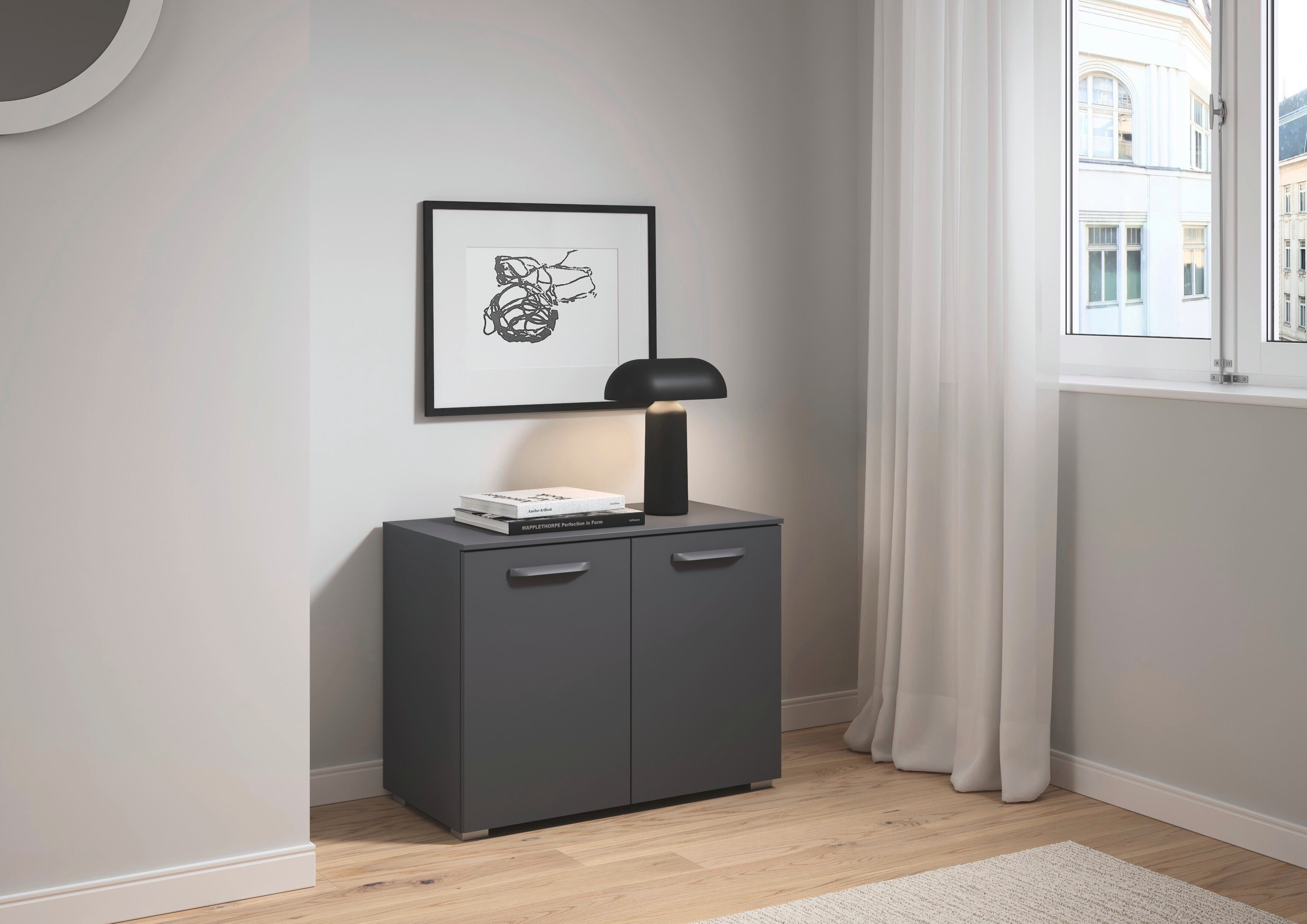 rauch Sideboard Türkommode Kommode Lowboard OTELI mit Dekor- und Hochglanzf günstig online kaufen