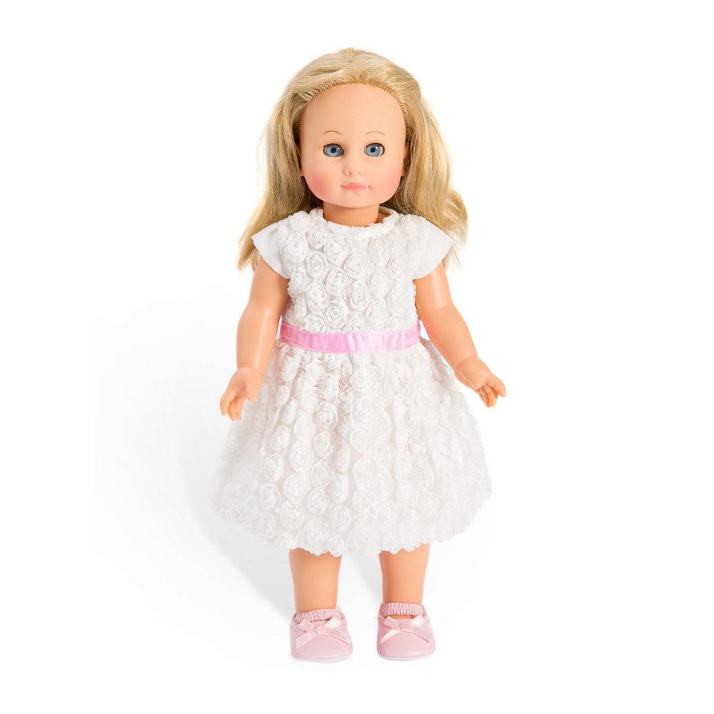 Heless Babypuppe Puppenkleid - weiße Rosen - Größe 35 - 45 cm