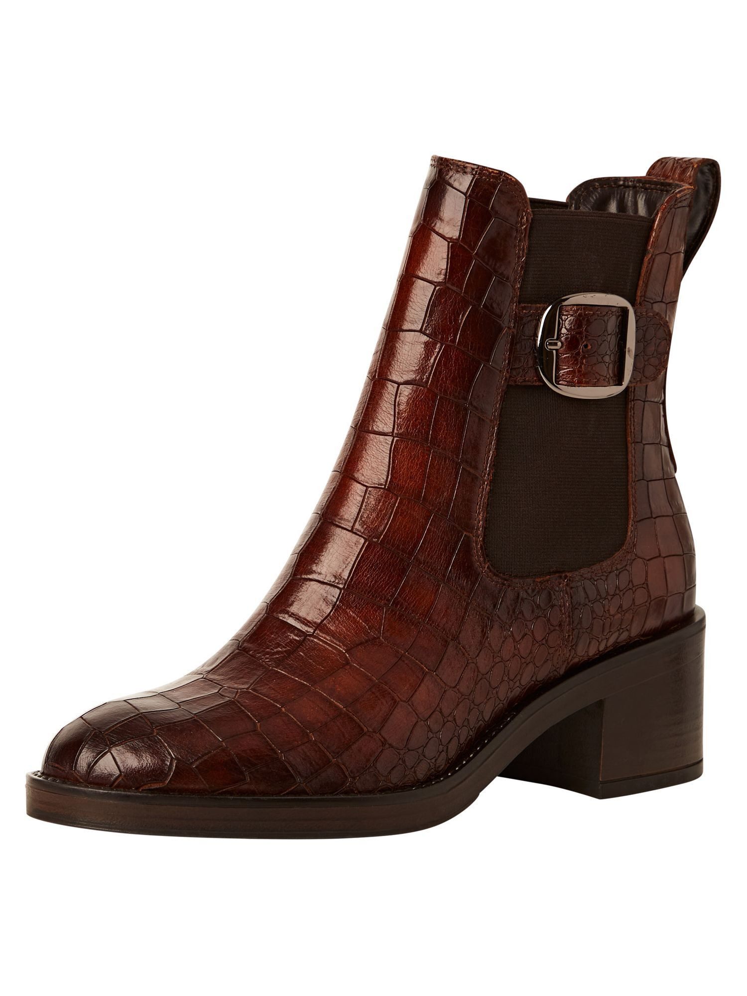 TOUCH-IT aus Leder Blockabsatz 1-25307-45 Chelseaboots