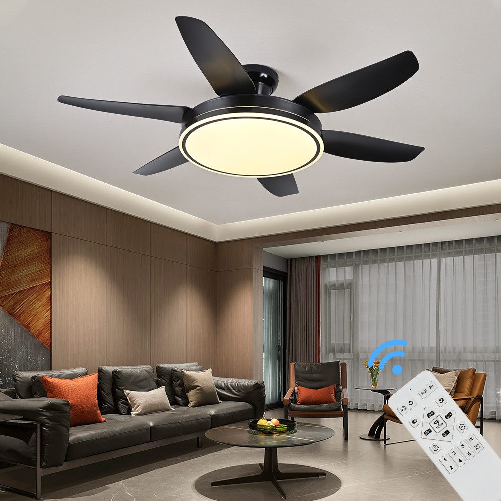 Euroton Deckenventilator Deckenventilator LED Beleuchtung 6 günstig online kaufen