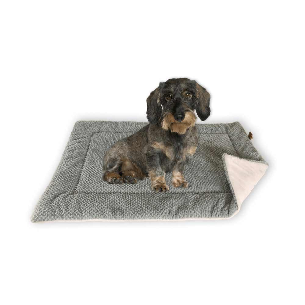 Tierdecke Hundedecke/Hundekissen - Wildlederimitat - Größe S (73 x 45 cm) - grau