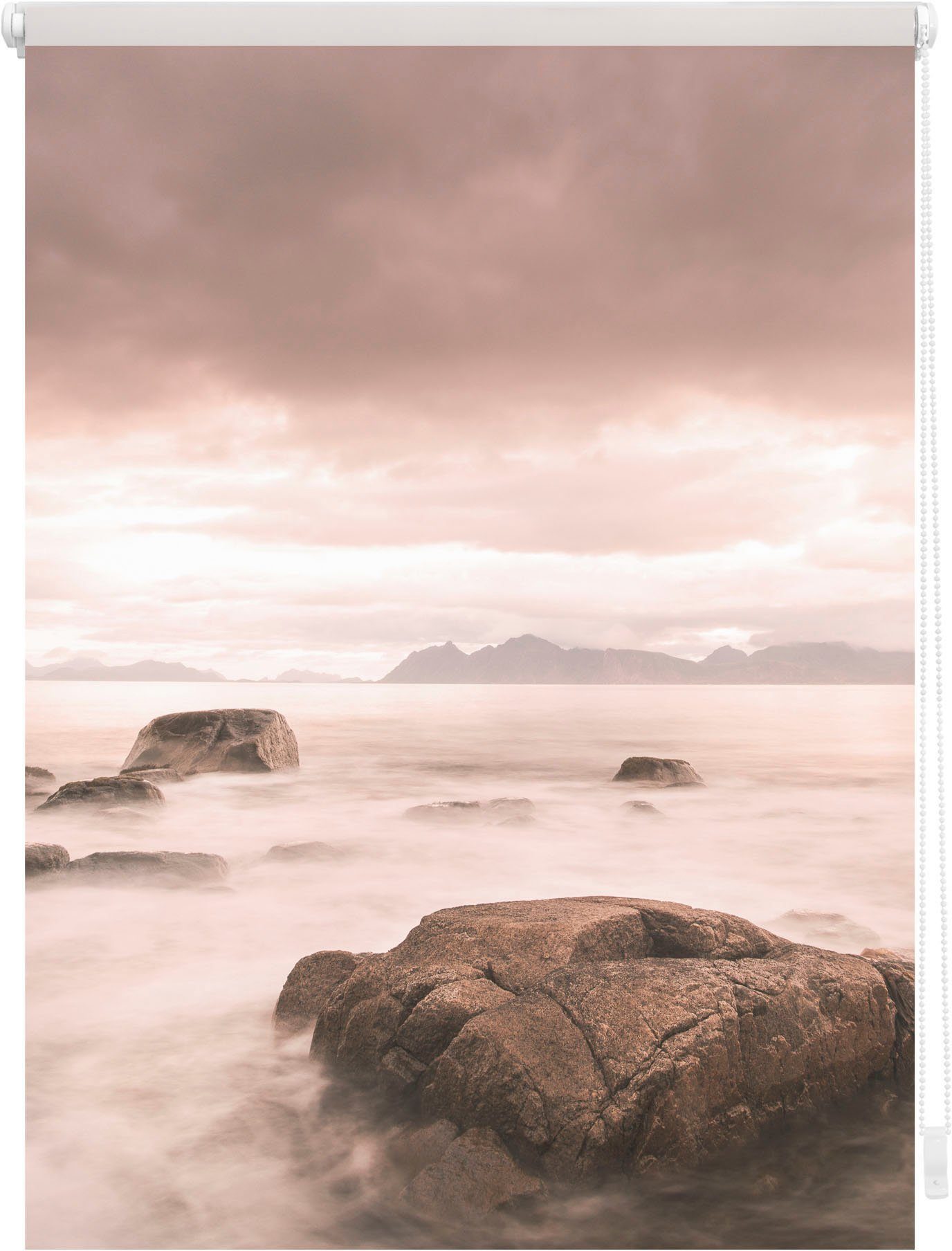 Seitenzugrollo Klemmfix Motiv Stone, LICHTBLICK ORIGINAL, günstig online kaufen