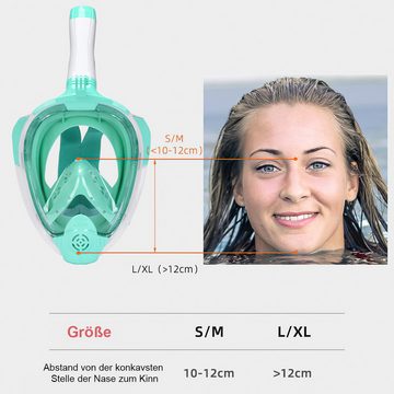 DOPWii Tauchermaske Schwimmmaske, Sommer-Tauchmaske, 180° Panorama-wasserdichtes Design, Schwimm und Tauchutensilien für Anfänger