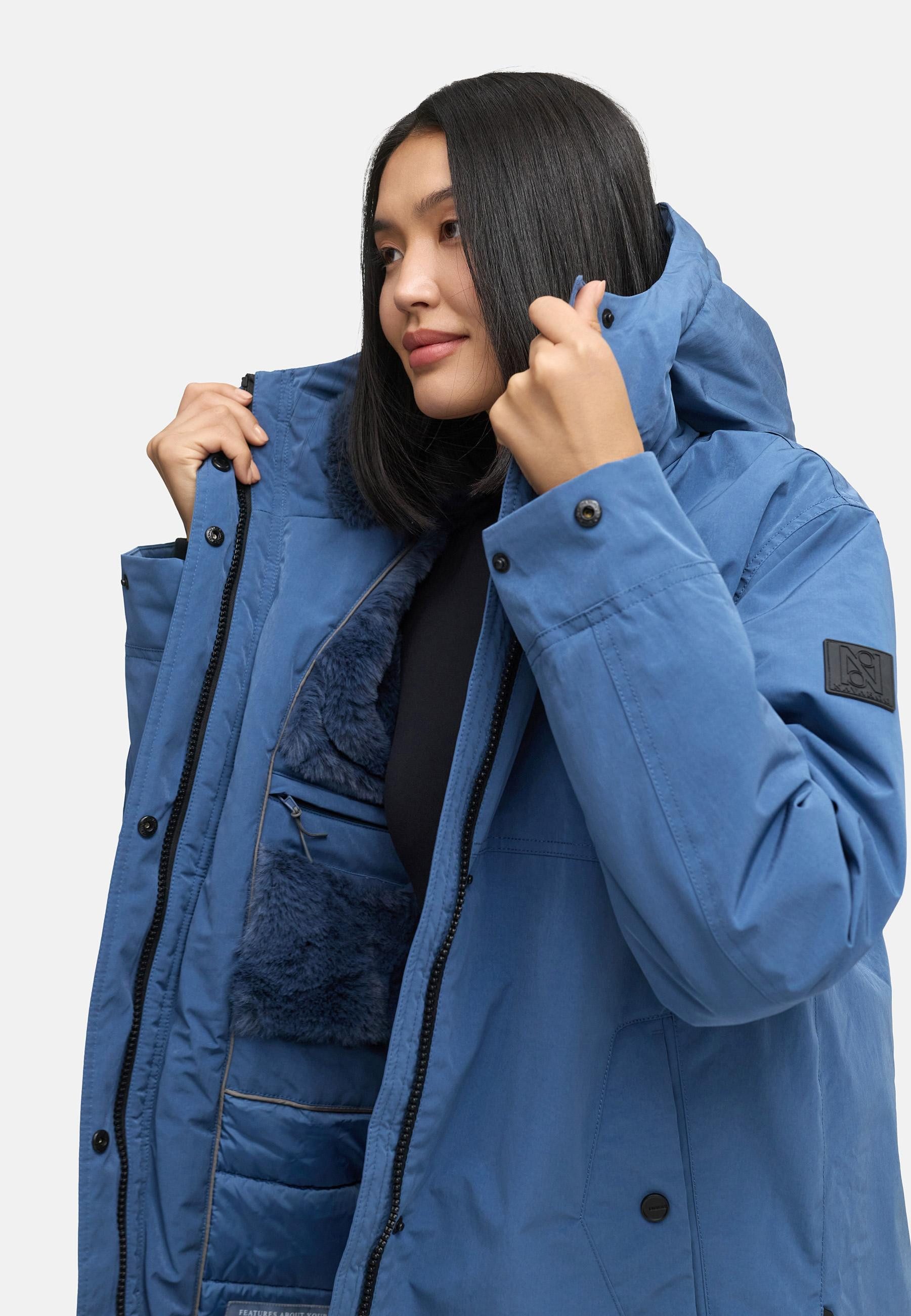 Navahoo Wintermantel Hageltanz 14 Warmer Damen Kurzmantel mit Kapuze