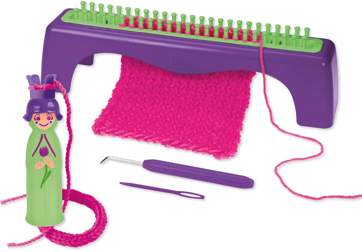 Lena® Kreativset Strickset mit Strickliesel, Made in Europe