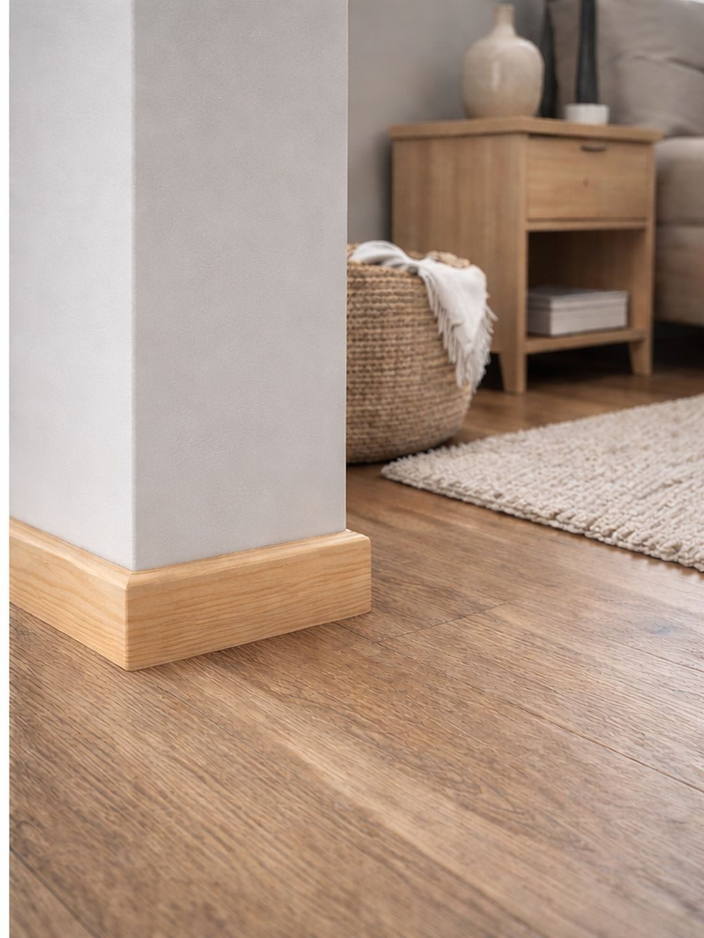 Südbrock Sockelleiste Sockelleiste Kiefer 10 x 60 Fußleiste Massivholz Unbehandelt, L: 240 cm, H: 6 cm, 1-St., Unbehandelt