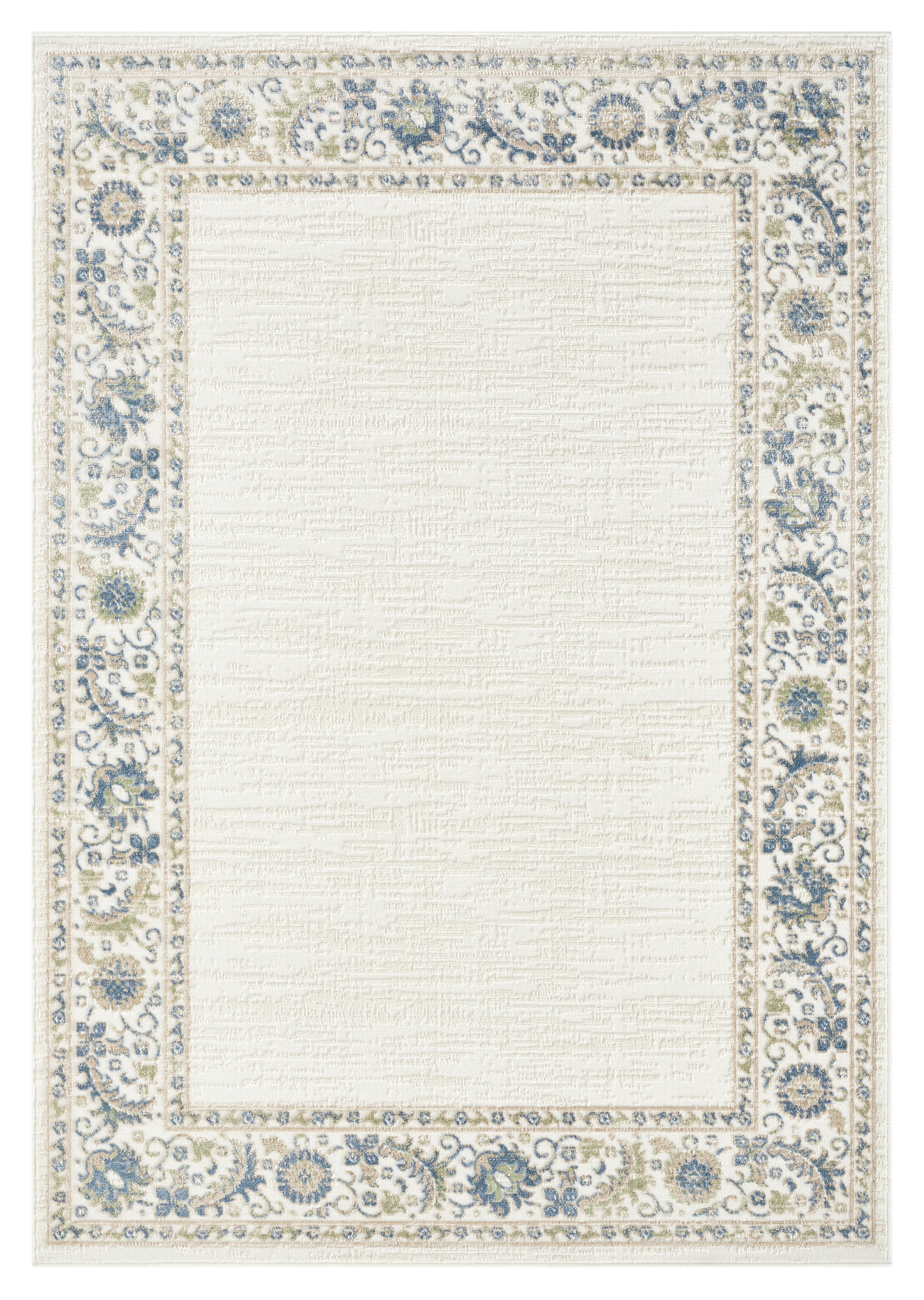 OTTO home Teppich Fennia, Blumen-Motiv, Orient-Optik, rechteckig, Höhe: 7 mm, Hoch-Tief, Bordüre, Floral, meliert, Wohnzimmer, Schlafzimmer – Bild 2 von 5
