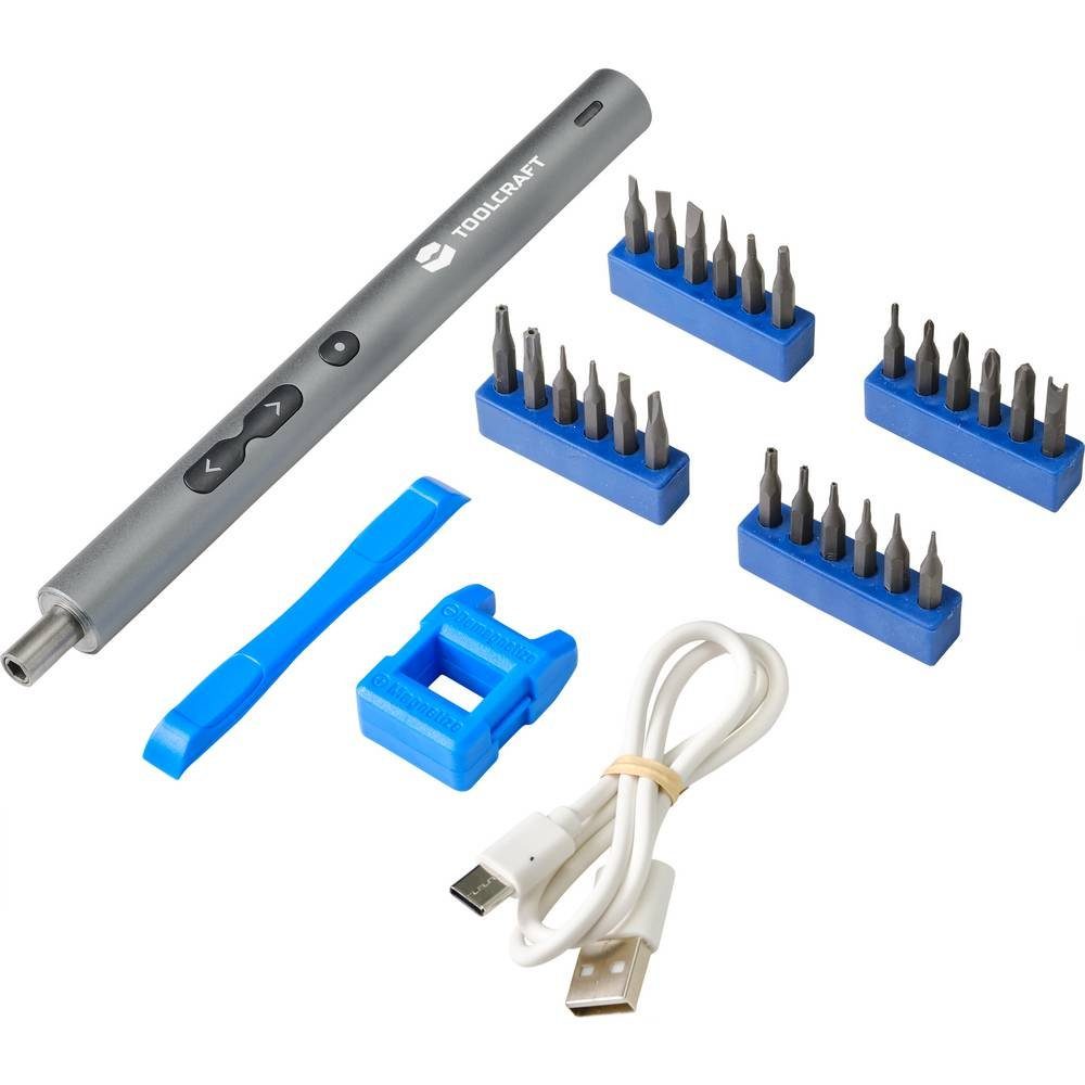 TOOLCRAFT Akku-Stabschrauber Elektro-Schraubendreher Set 28-in-1 günstig online kaufen