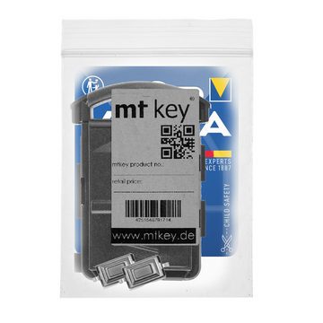 mt-key Auto Schlüssel Reparatur Gehäuse Set + 2x Mikrotaster + VARTA CR2032 Knopfzelle, CR2032 (3 V), für Opel Corsa Meriva Combo Tigra Funk Fernbedienung