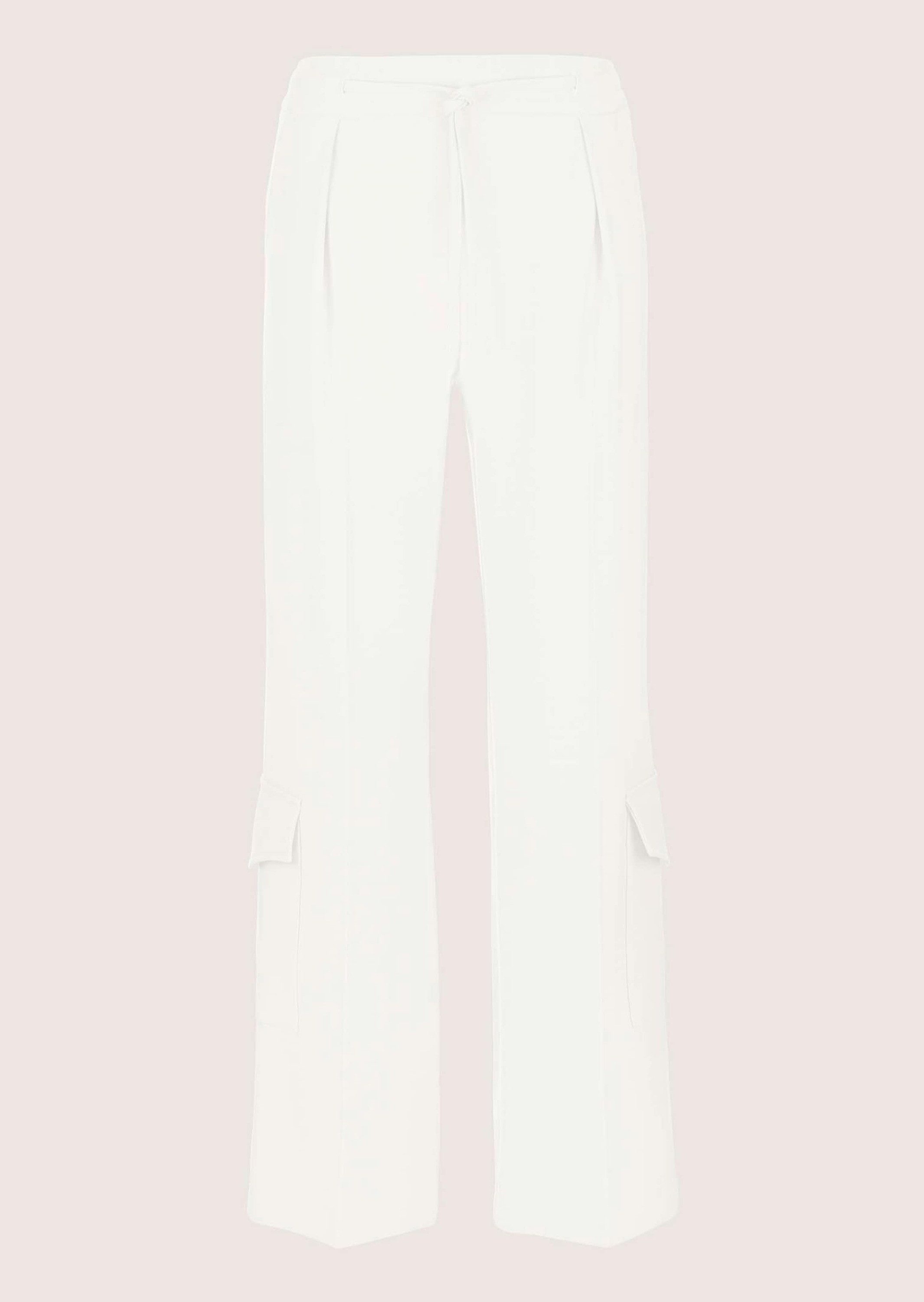 MADELEINE Cargohose Schlupfhose mit ausgestelltem Bein Uni-Design, ohne Kragen, Verschlusslos für unkomplizierten Look