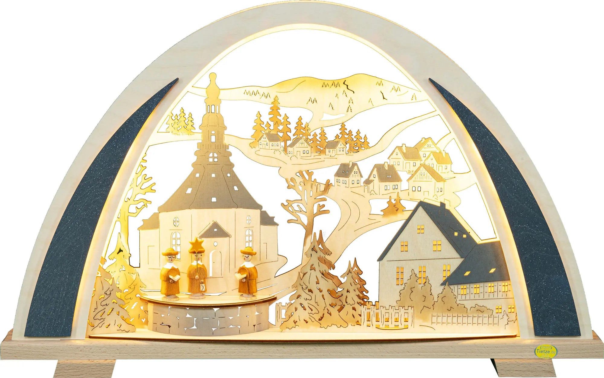 Tietze Erzgebirgsdesign LED Schwibbogen NEW LINE Seiffen exklusiv, 52x32,5x6 cm (BxHxT)