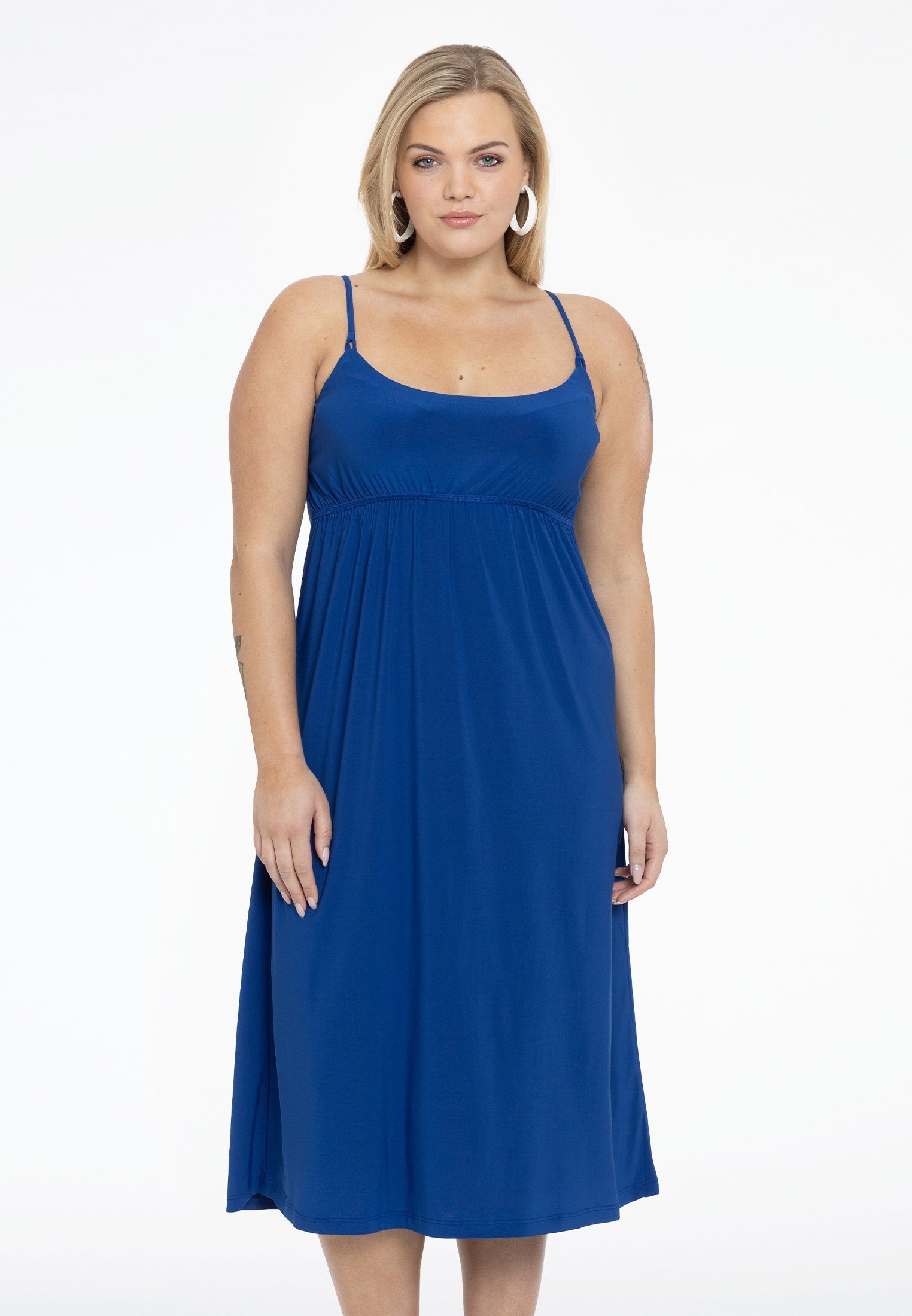 YOEK Midikleid Damen Kleid Große Größen in Basic Form